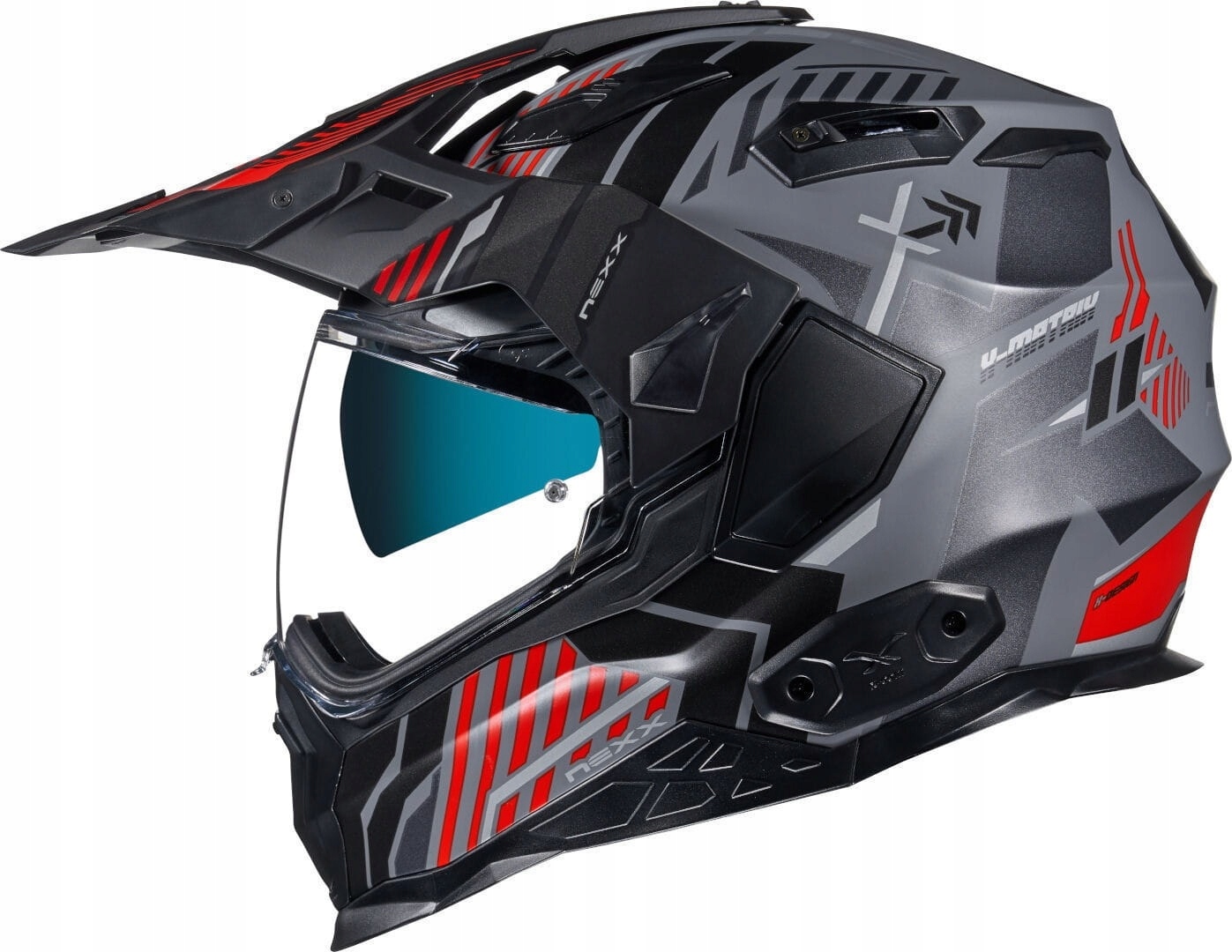 Motocyklová Prilba Cross Enduro Nexx X.WED2 Wild Country Grey Red Ako Darček