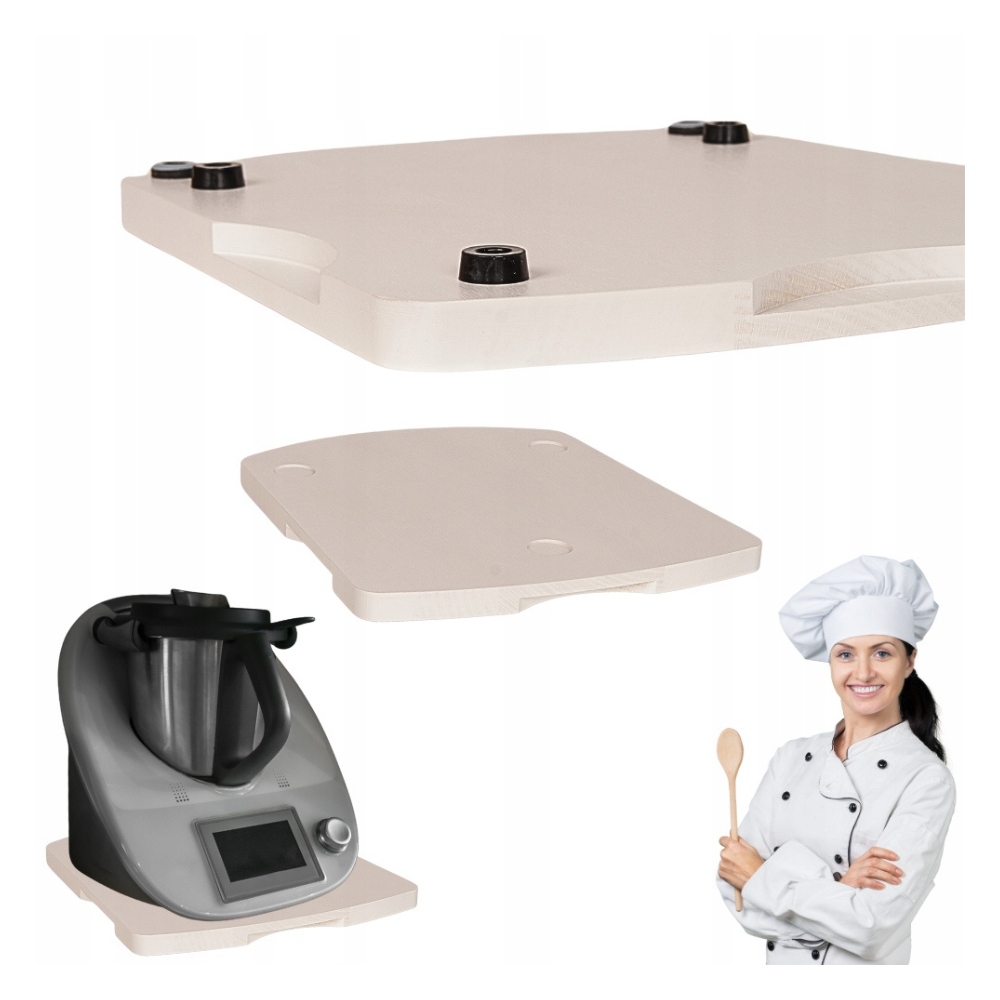 Dřevěná podložka pod thermomix termomiks tm5 tm6 bílá
