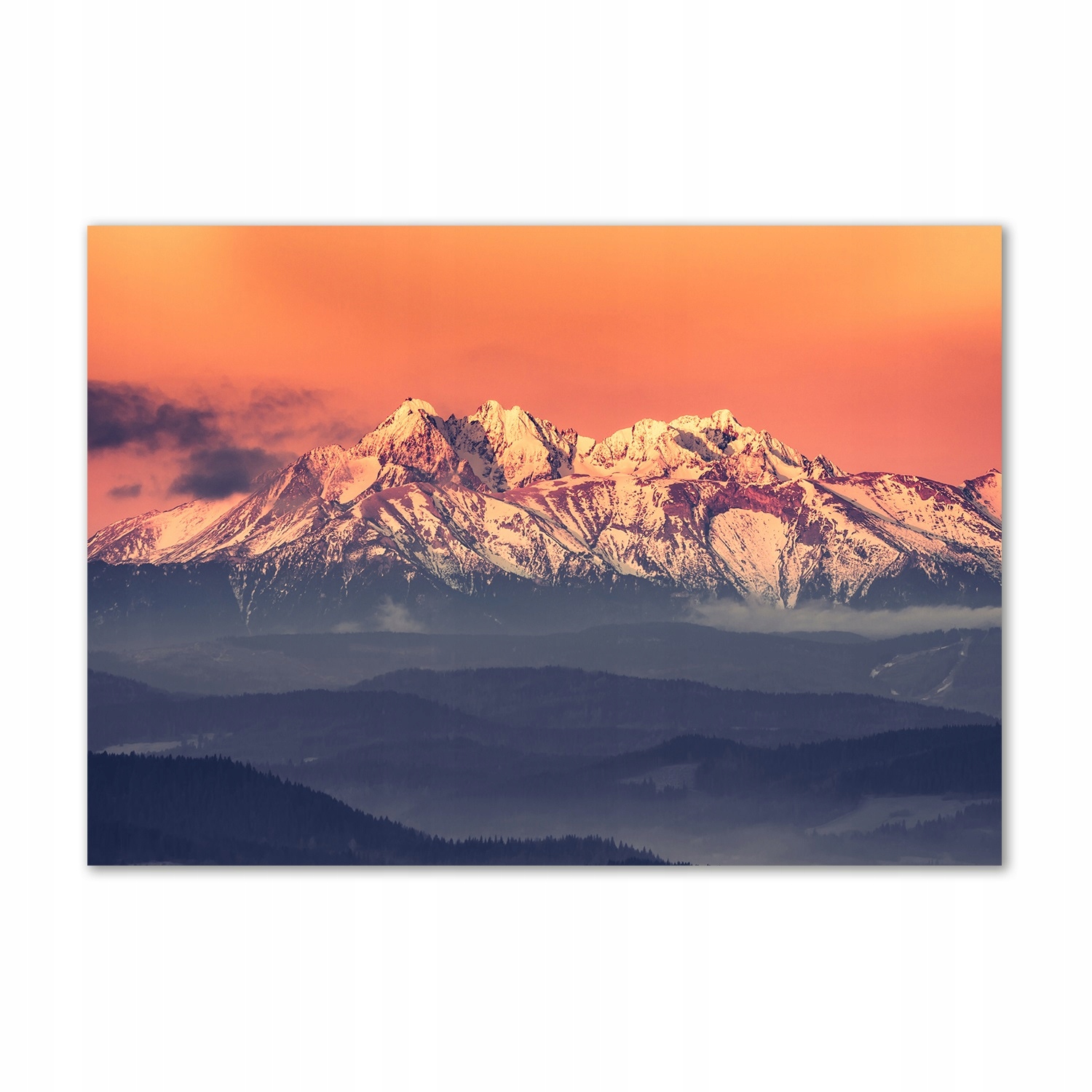 

Foto obraz szklany Wschód słońca Tatry 100x70