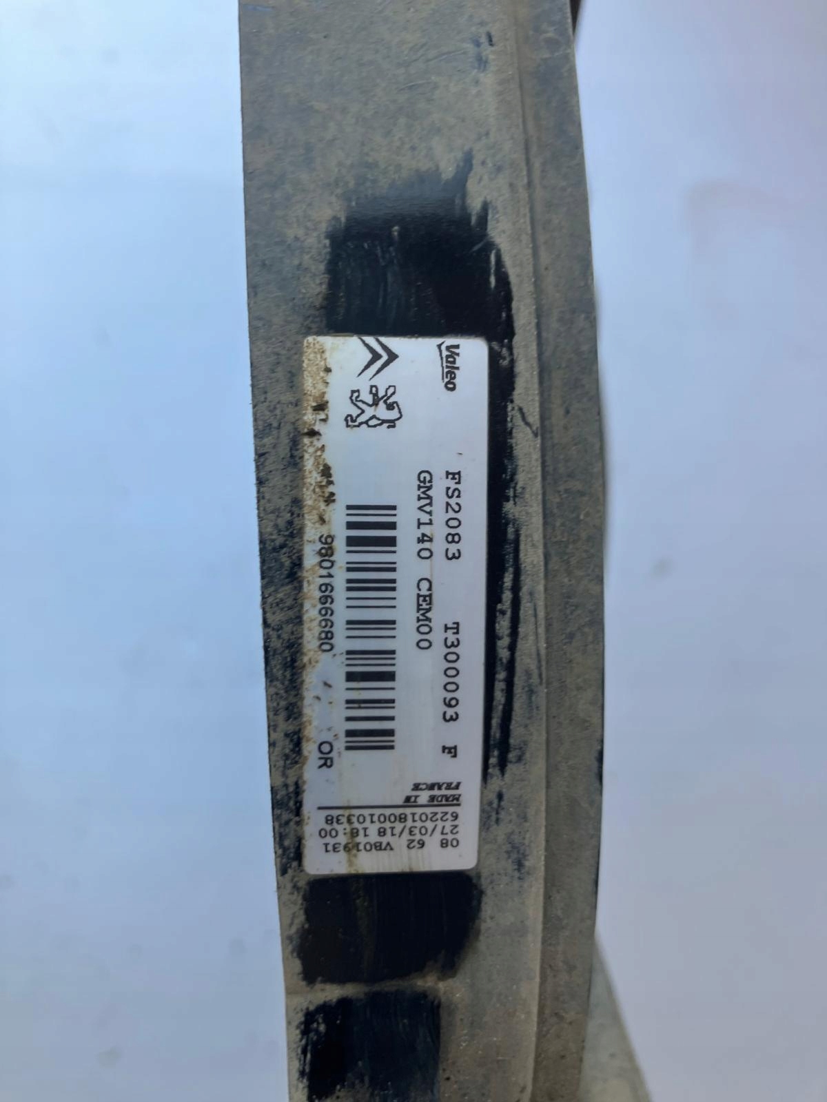 ventilátor chladiče PEUGEOT 208 C3 II III 9801666680