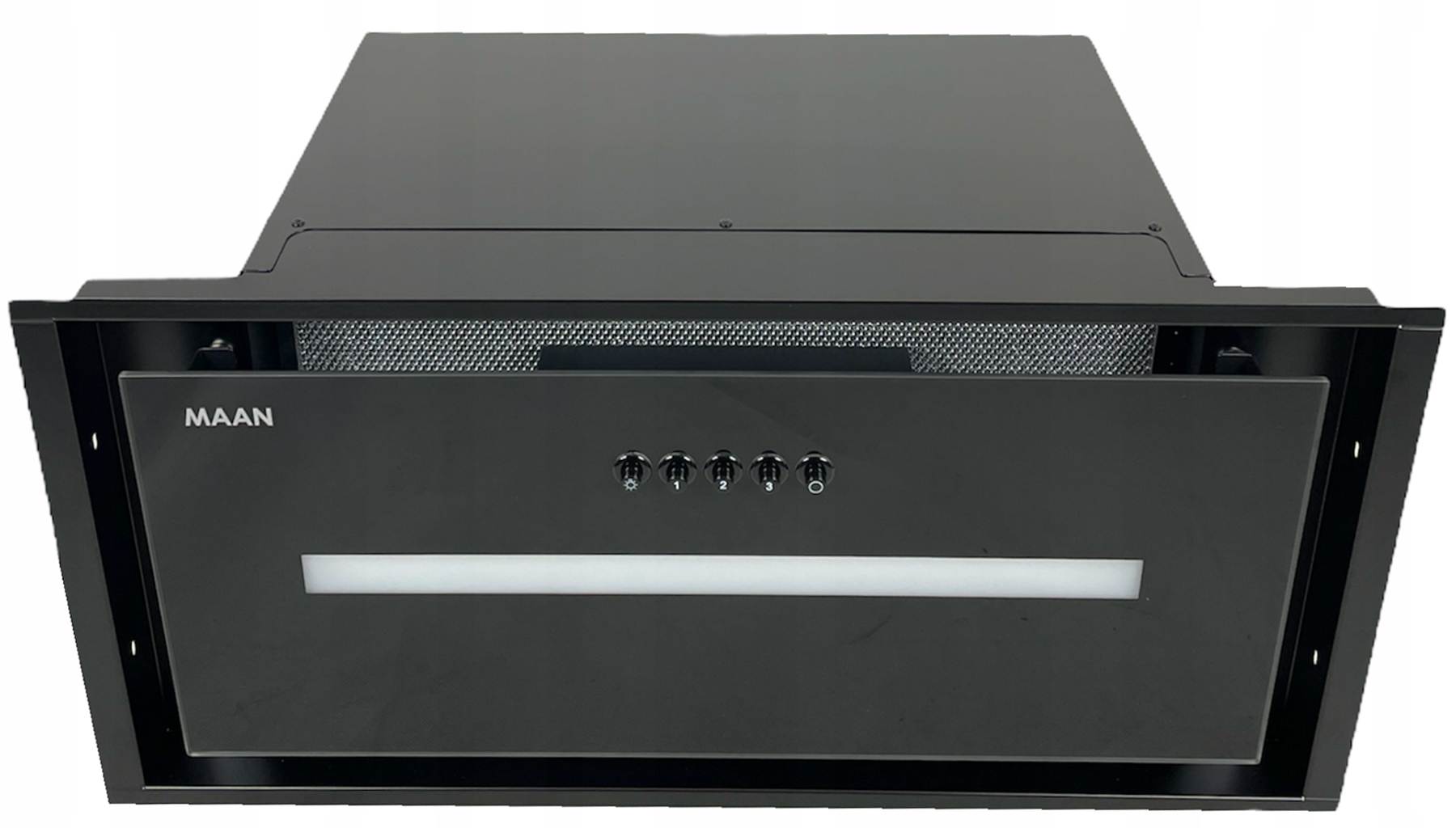 Okap kuchenny do zabudowy Maan Helios 60 cm Czarny Szkło Mocny Cichy Wkład