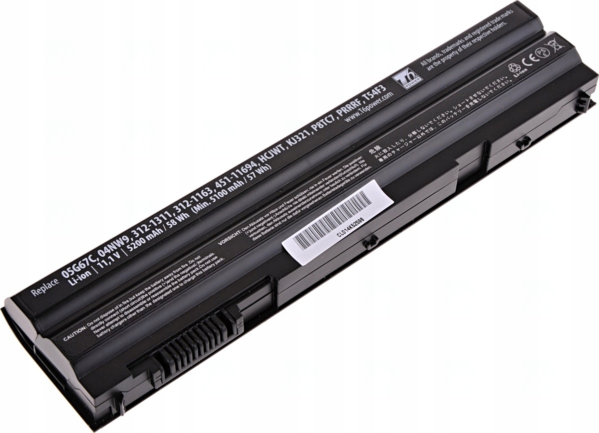 Baterie T6 Power pro notebook Dell P9TJ0