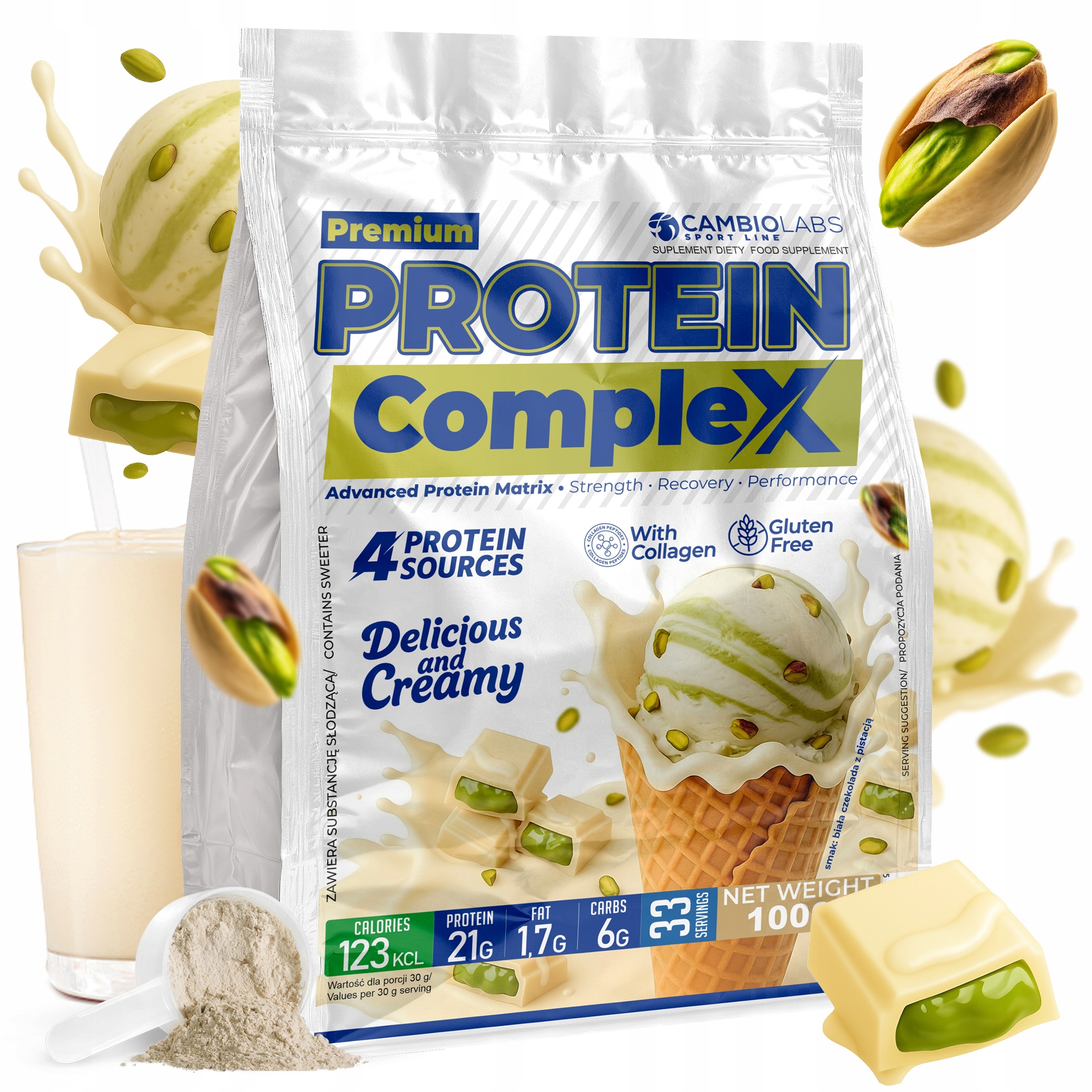 Protein Bílkovina Whey protein complex dubajská čokoláda