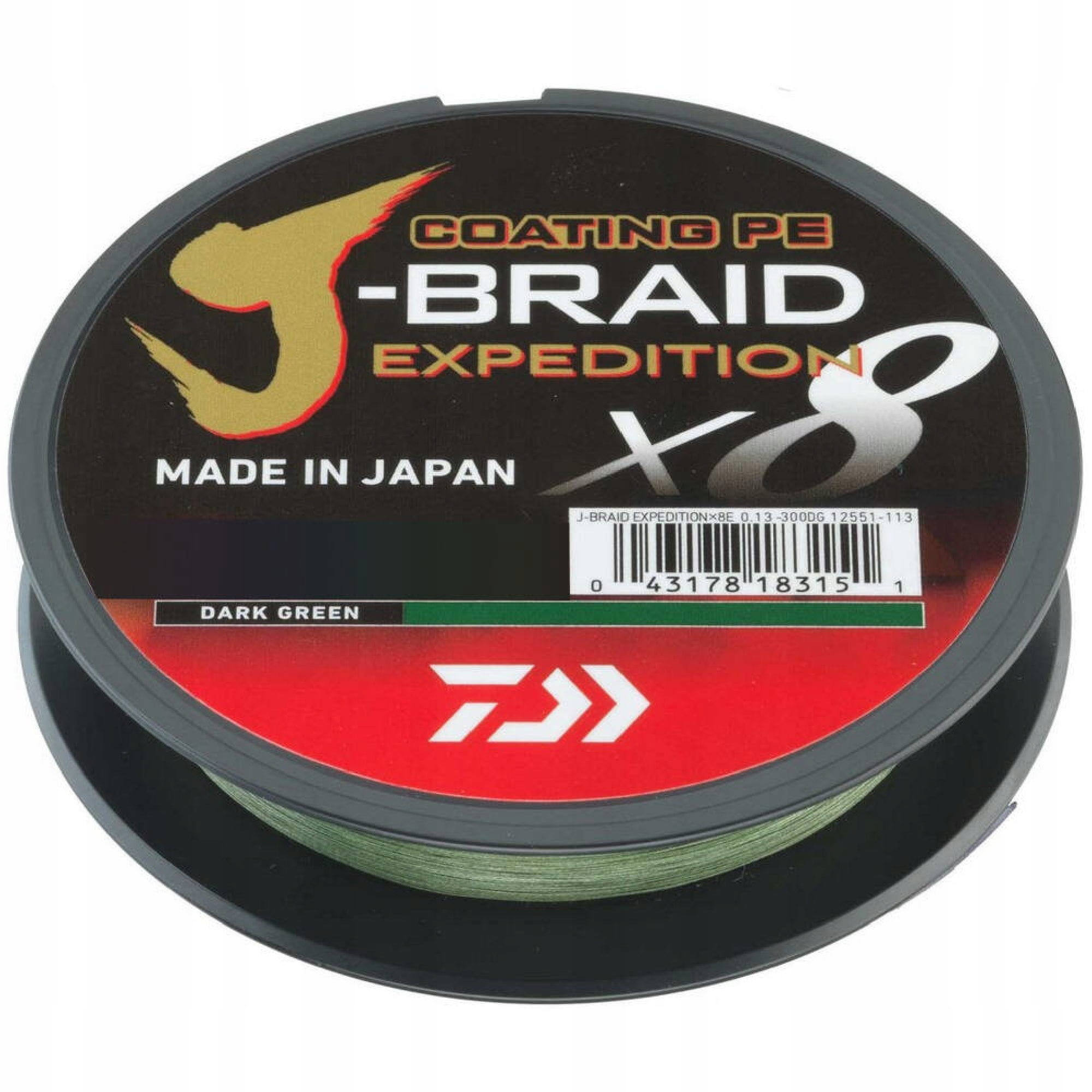 Daiwa Plecionka J-Braid Expedition X8E 0.13mm/150m Dark Green
