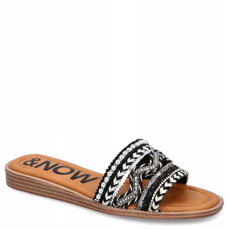 Ploché ozdobné nazouváky Menbur 25322 Černé 39