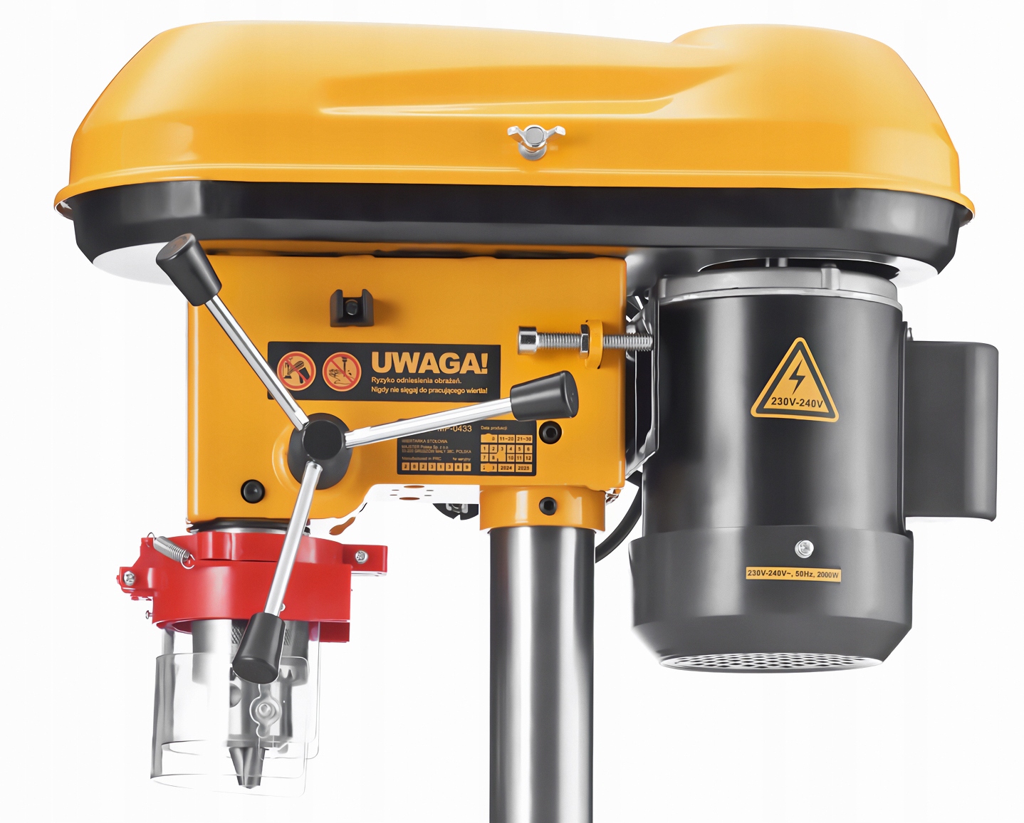 Wiertarka stołowa kolumnowa indukcyjna Majster Polska MP-0433 2000W Moc 2000 W