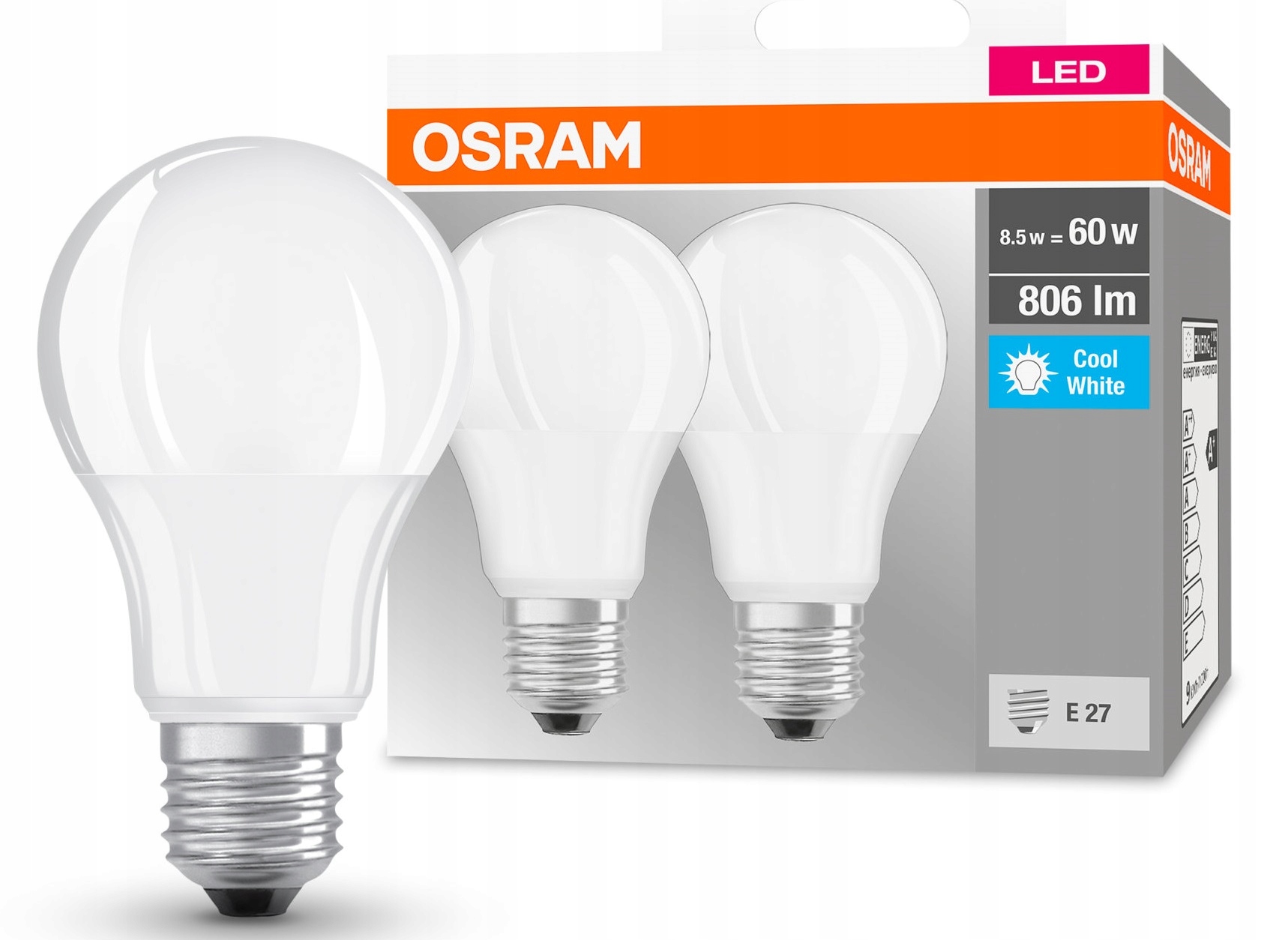 

2 x Osram żarówka Led Base CLA60 8.5W E27 4000K