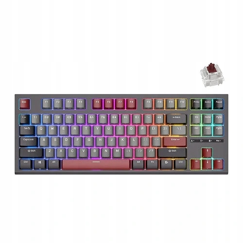 Mechanická klávesnice Royal Kludge 87 kláves hnědý spínač