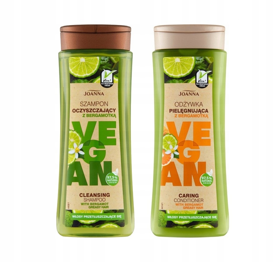 

Joanna Vegan szampon+odżywka z bergamotką 300ml