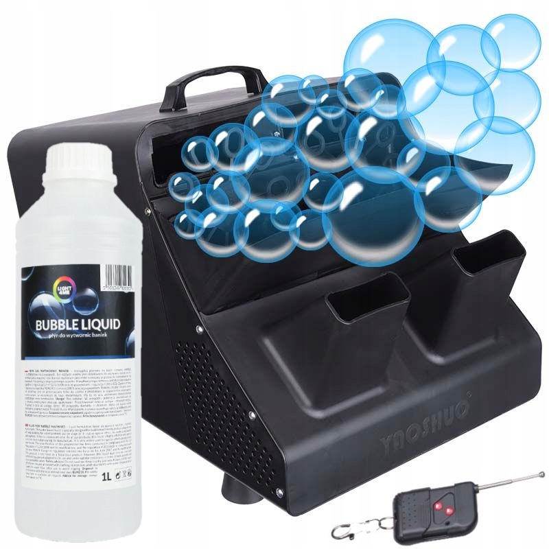 Výrobník Stroj Na Bubliny LIGHT4ME Bubble Big Spousta Bublin Dálkové Ovládání Tekutina