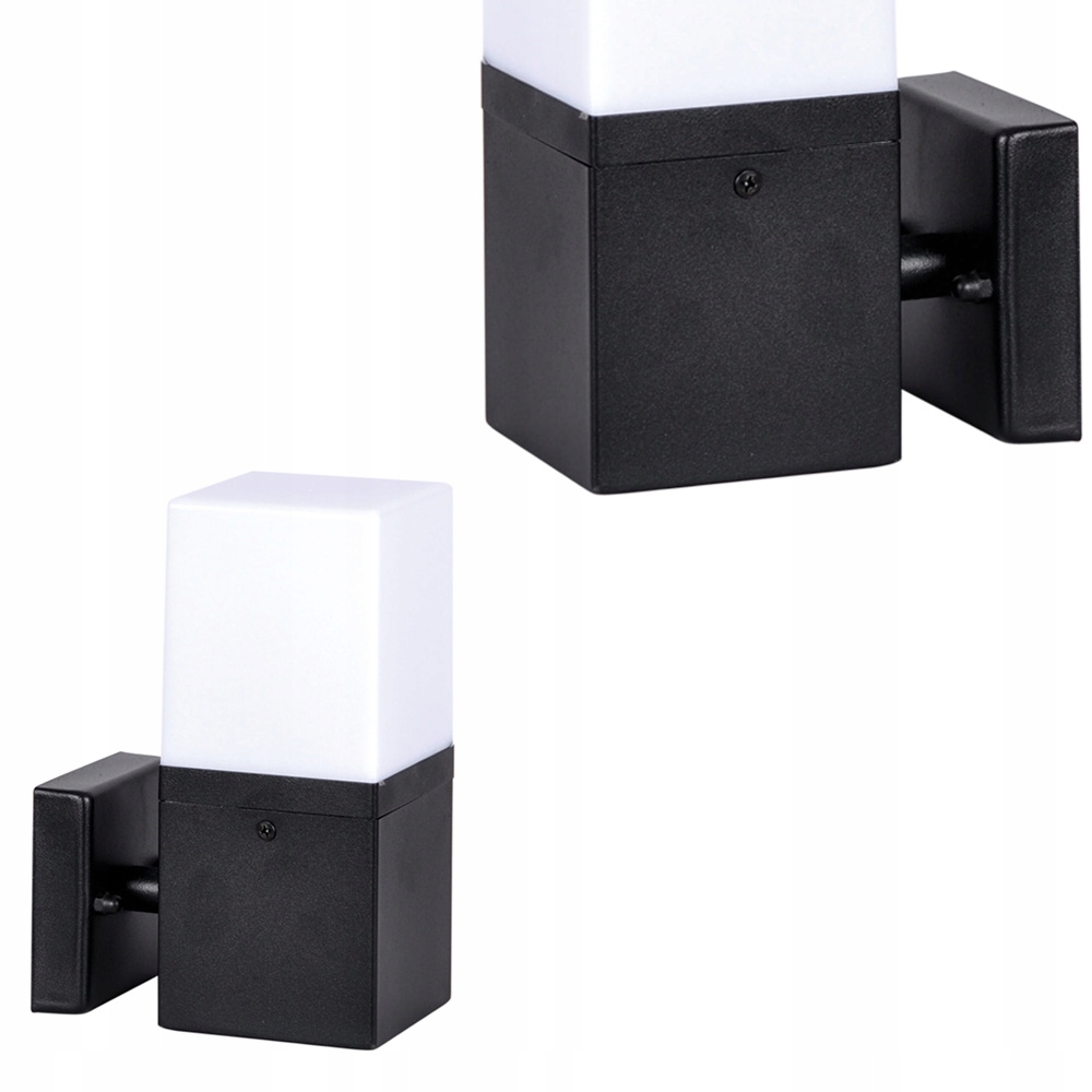 Kaja Zahradní fasádní nástěnné svítidlo Geneva, IP44, černobílé, E27