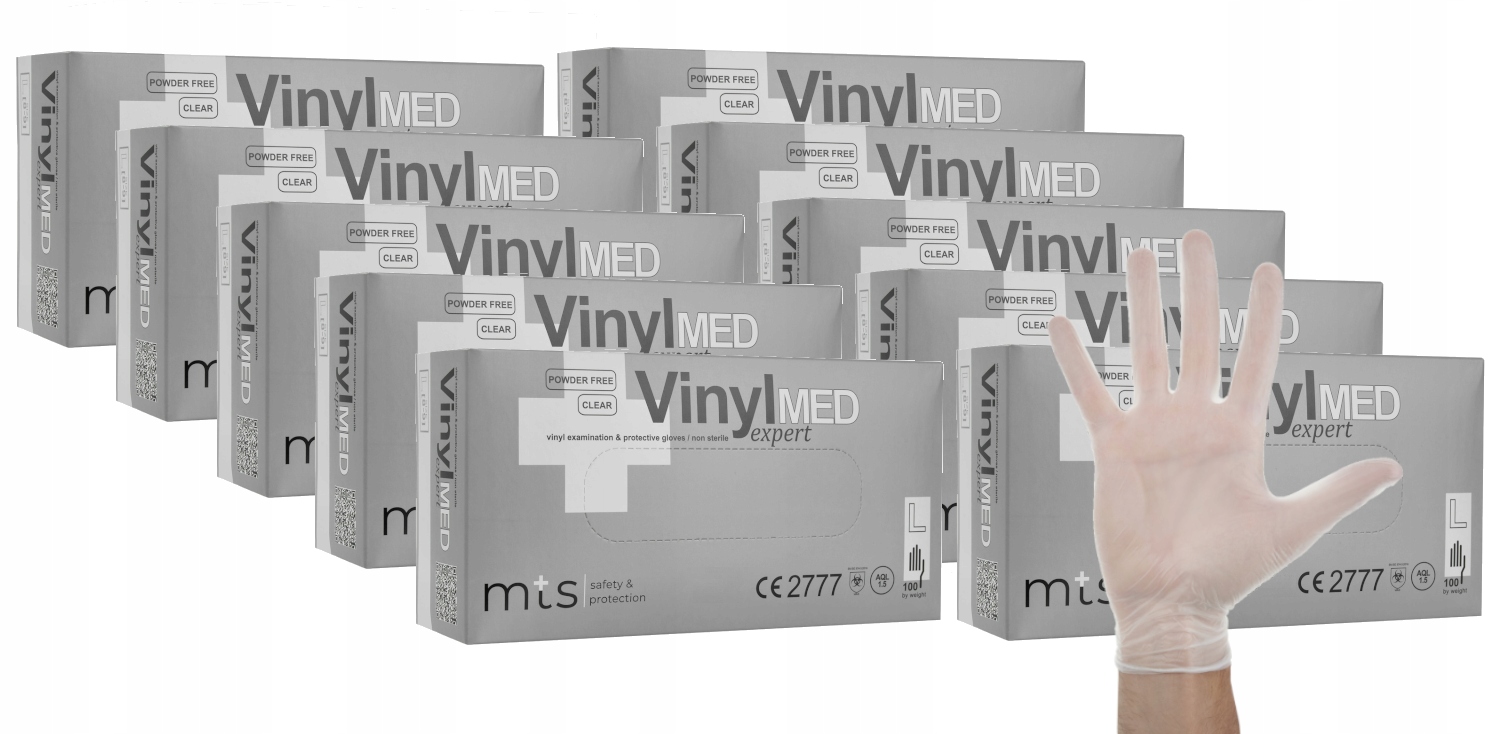 Levně Rukavice na jedno použití bezpudrové vinylové VinylMED bezbarvé vel. M 1000ks