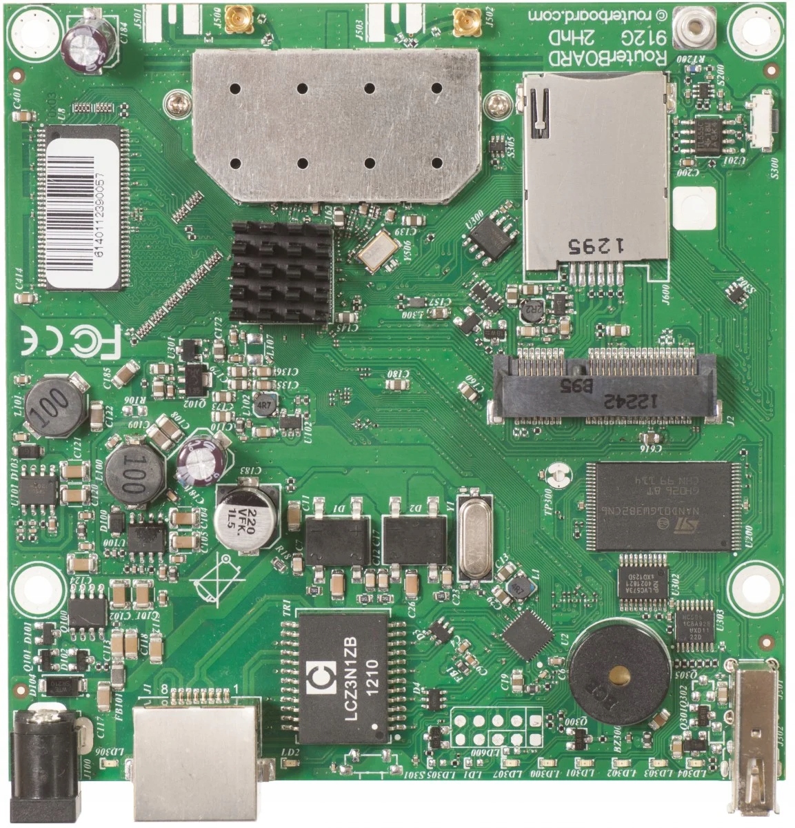 MikroTik RouterBOARD RB912UAG-2HPnD, 802.11b/g/n, RouterOS L4, miniPCIe