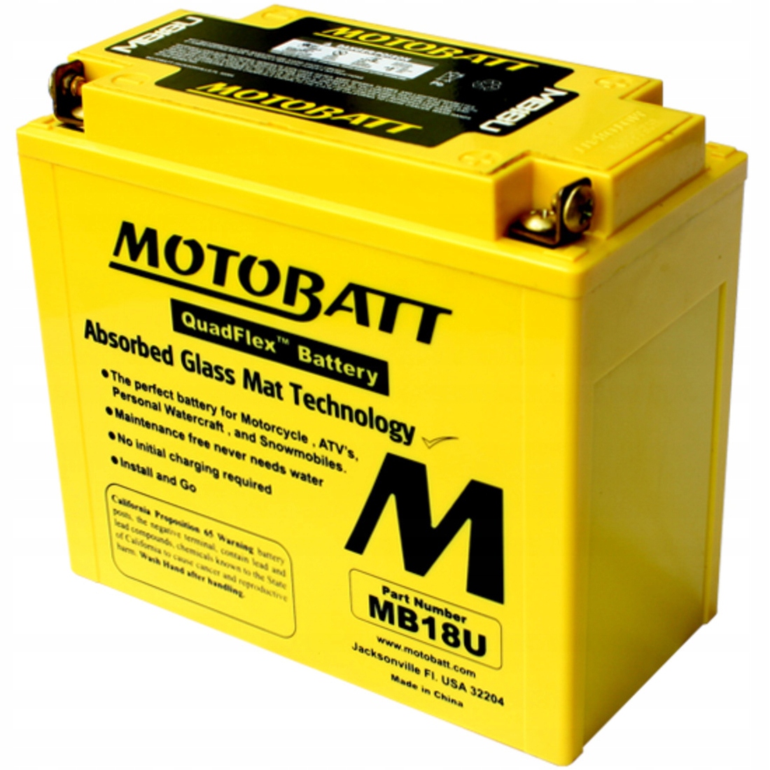 AGM гелева батарея MotoBatt MB18U