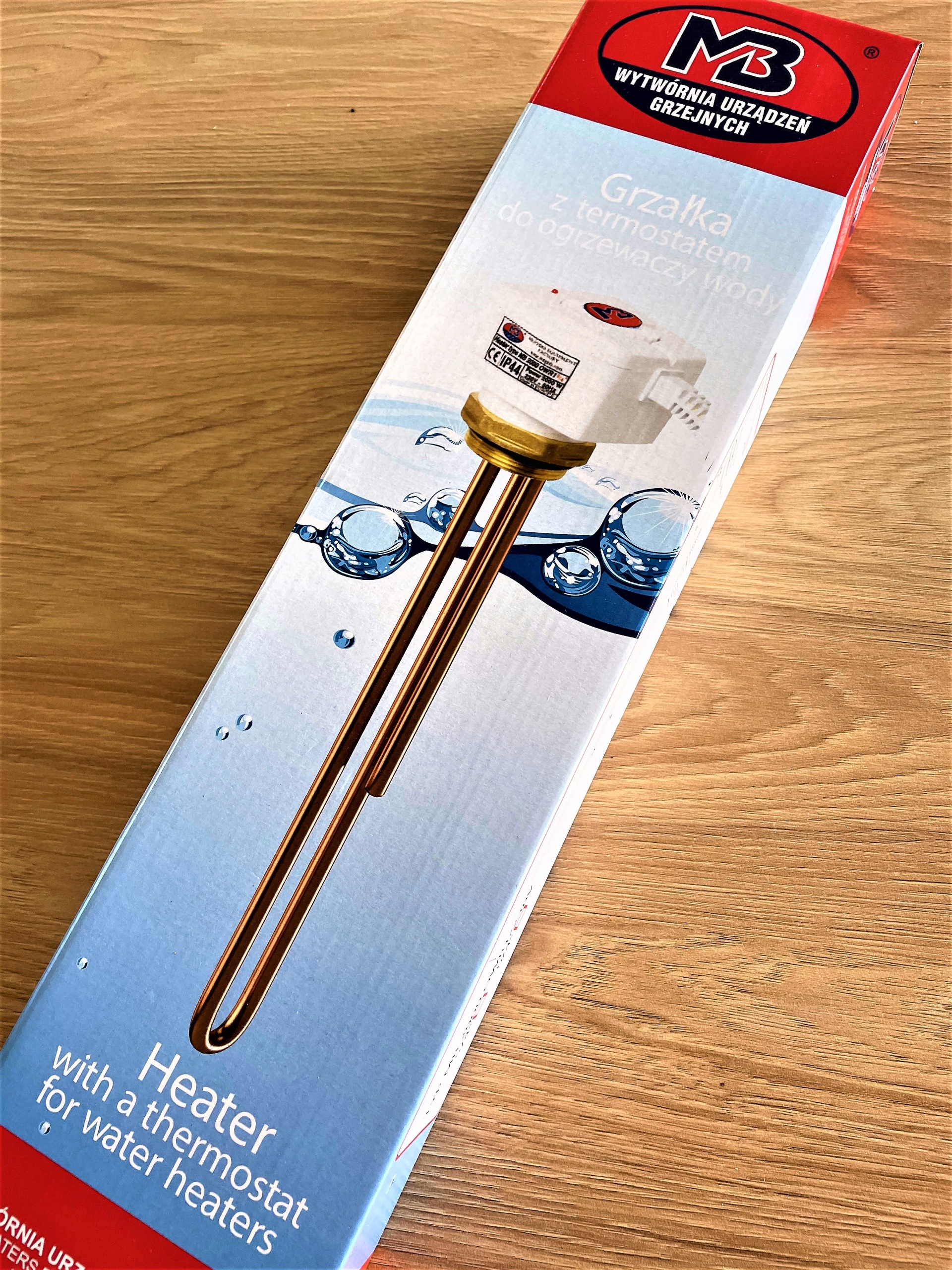 GRZAŁKA DO BOJLERA 3000W 5/4' TERMOSTATEM WUG MB Marka Galmet