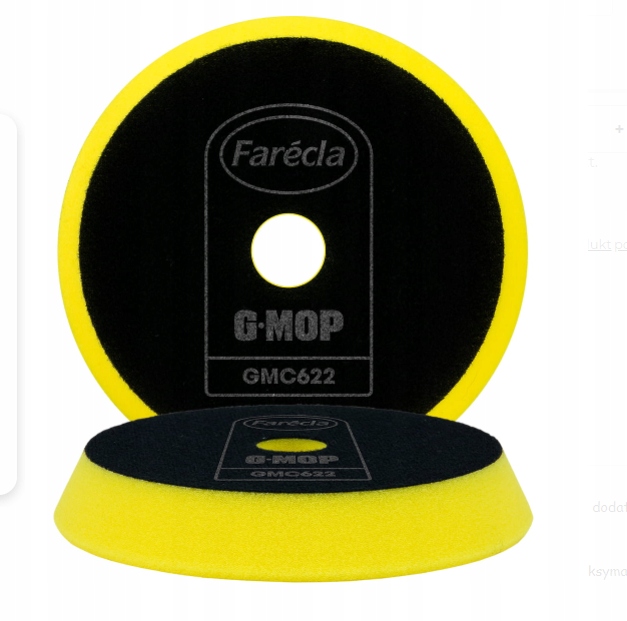 Farecla G-mop Gąbka Polerska Żółta Na Rzep 150MM GMC622 2SZTUKI!