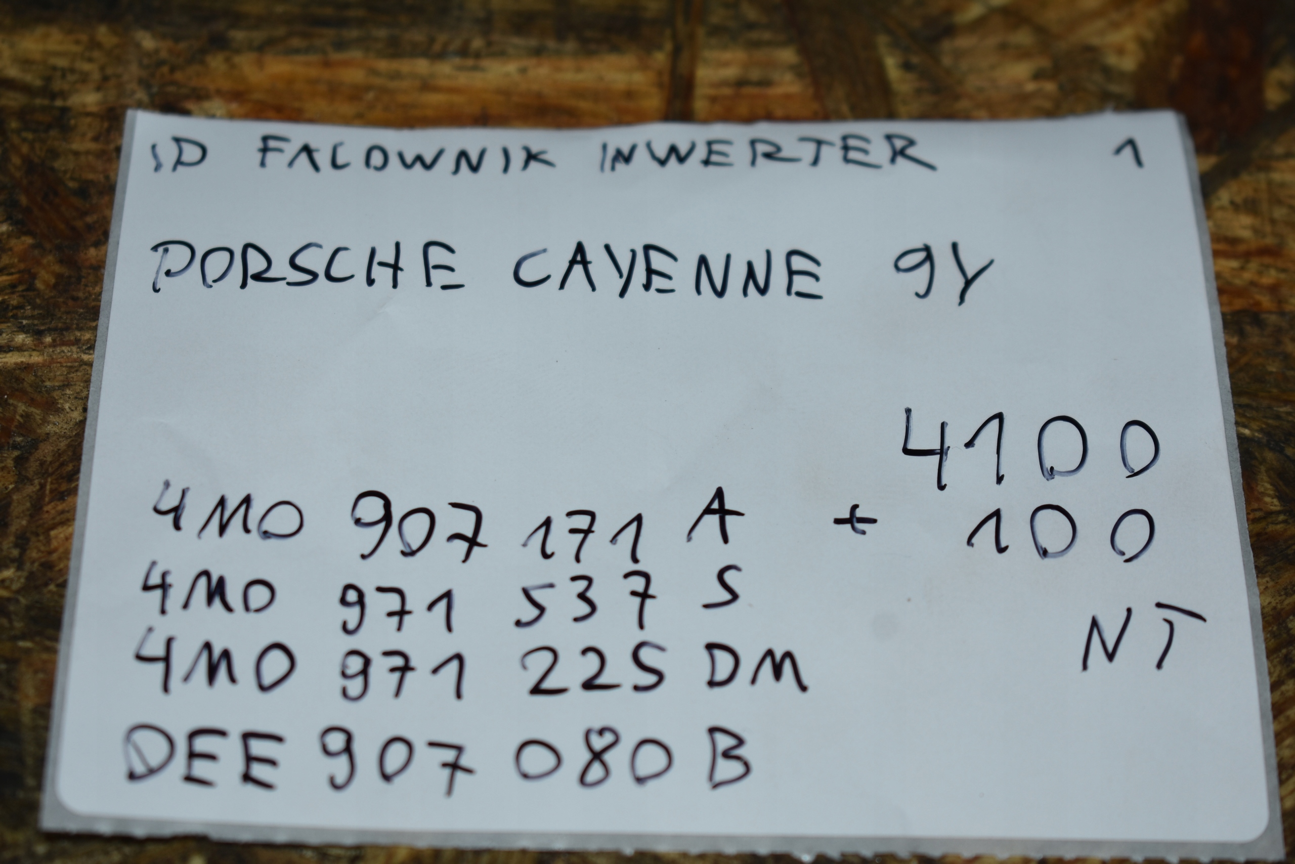 IDEALNY FALOWNIK INWERTER PORSCHE CAYENNE 9Y 1