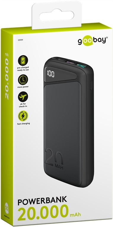 Powerbanka Goobay 20000 mAh Qc 3.0 Pd Usb-c