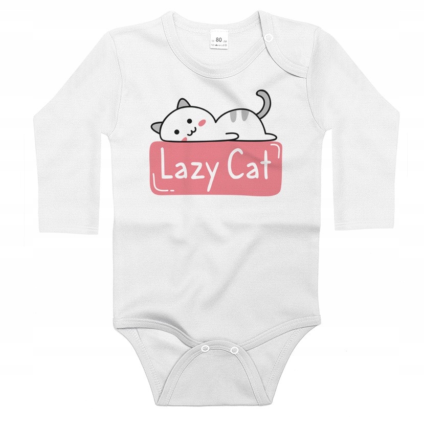 Body długi rękaw Leniwy kot Lazy cat 86