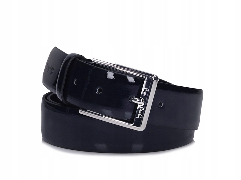 Pásek Pánský kožený Ke Kalhotám Spona Pierre Cardin Tmavě modrá 105 cm 4104