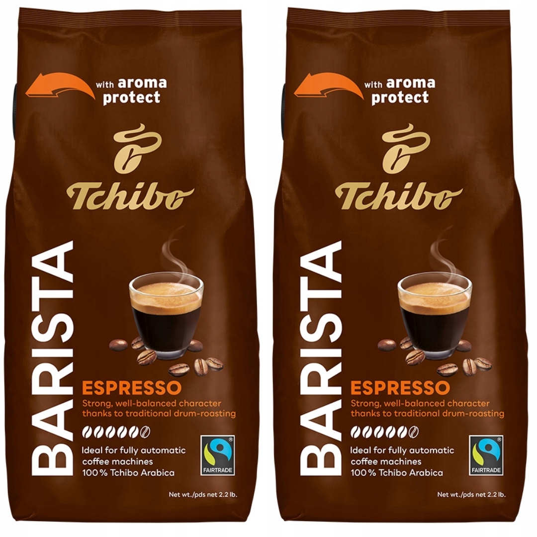 Levně Tchibo Barista Espresso Káva Zrnková 1kg x2 Arabika