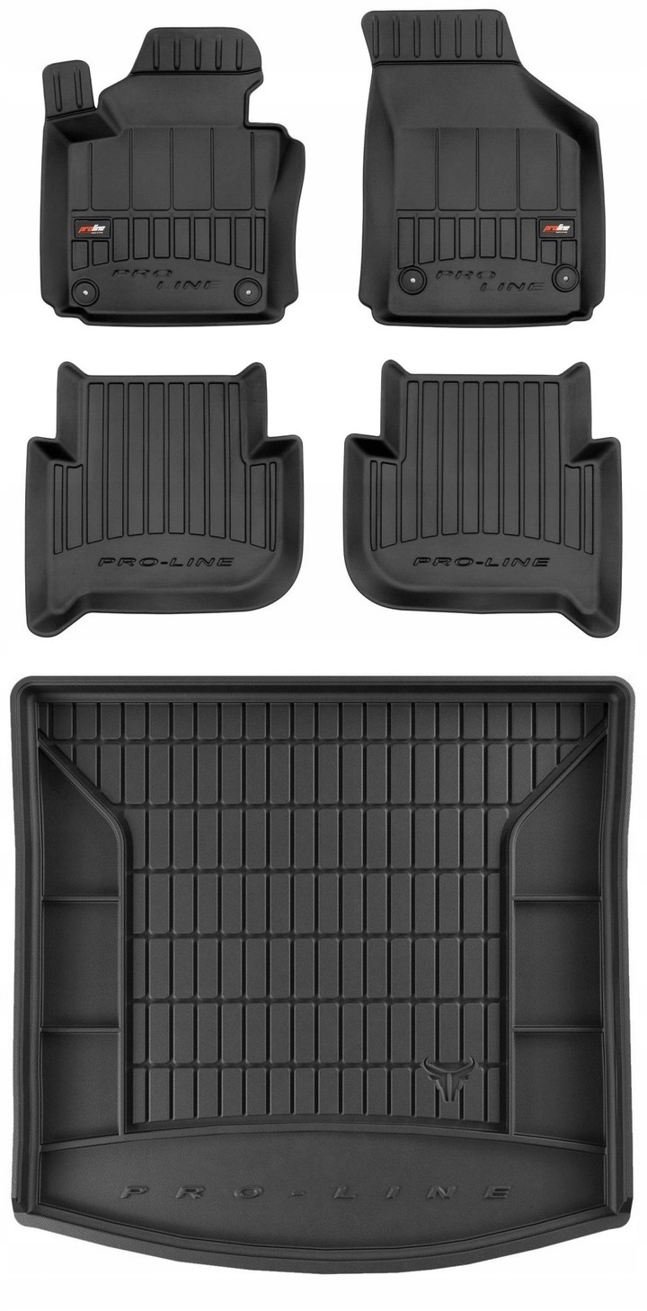 Set 3D gumové rohože Vw Touran 1 2003-2010 7os