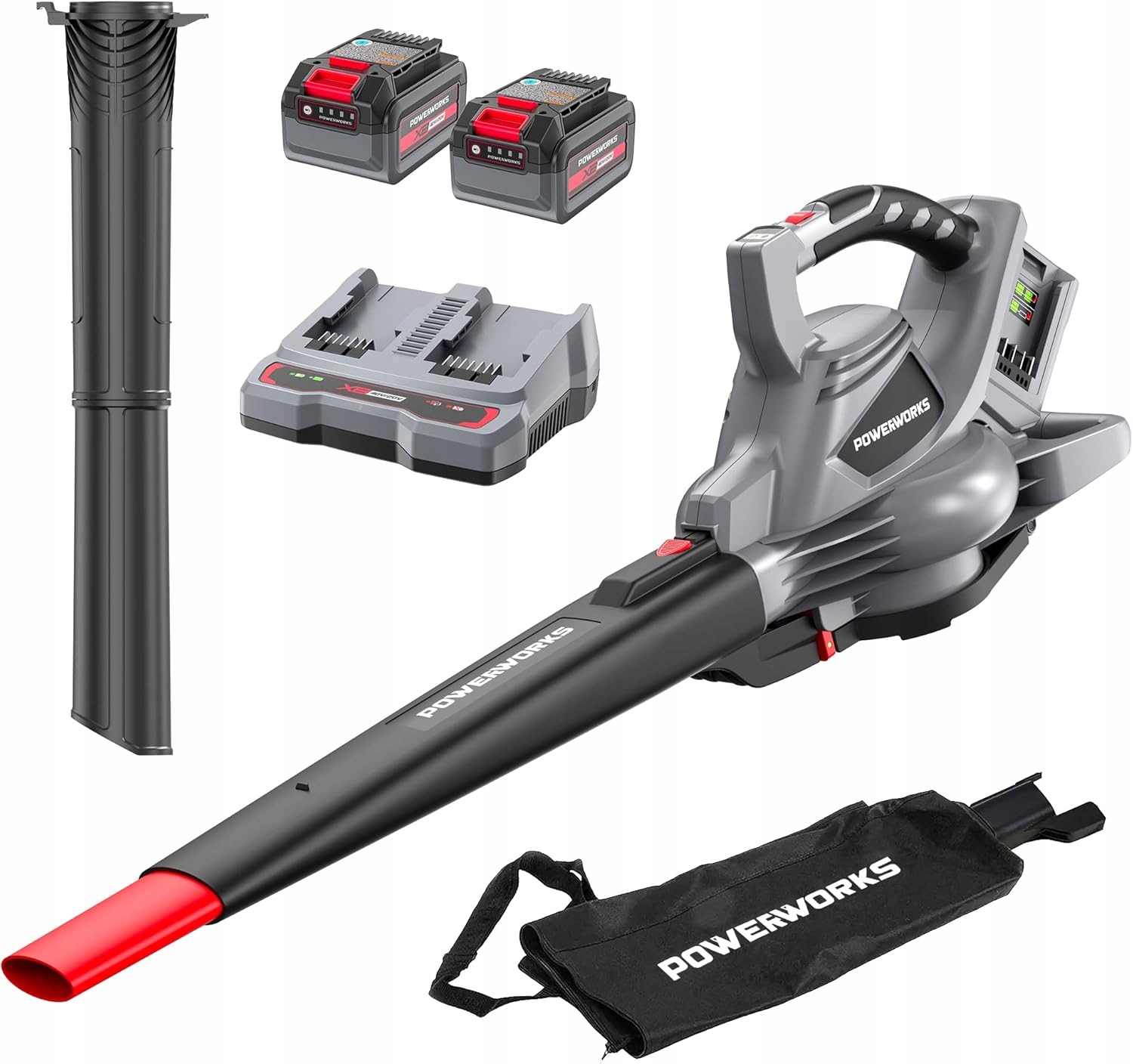 Dmuchawa Do Liści Z Odkurzaczem Akumulatorowa 40V 4Ah 322 km/h Powerworks