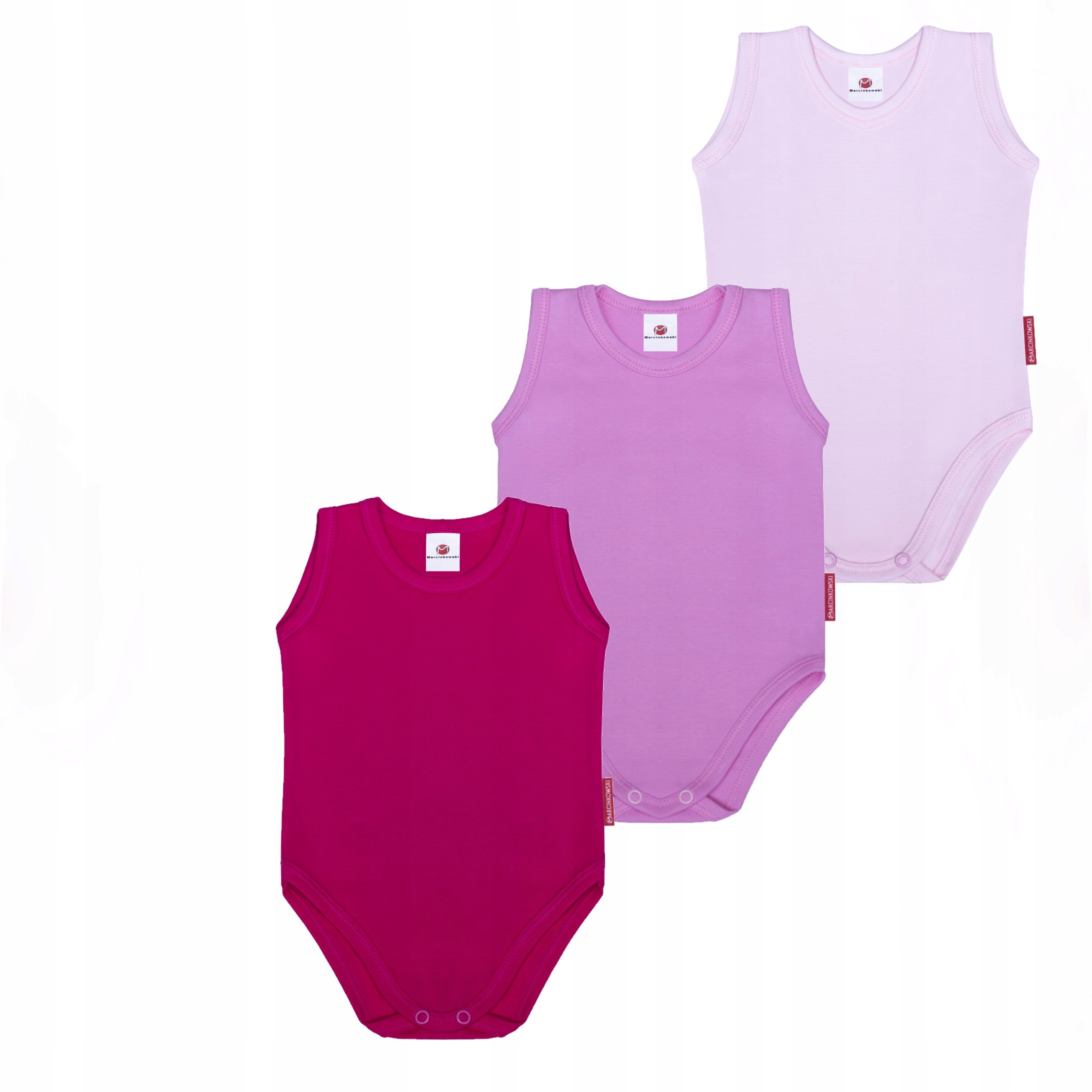 

Body Na Ramiączkach Gładkie Bawełniane Róż 98 CM