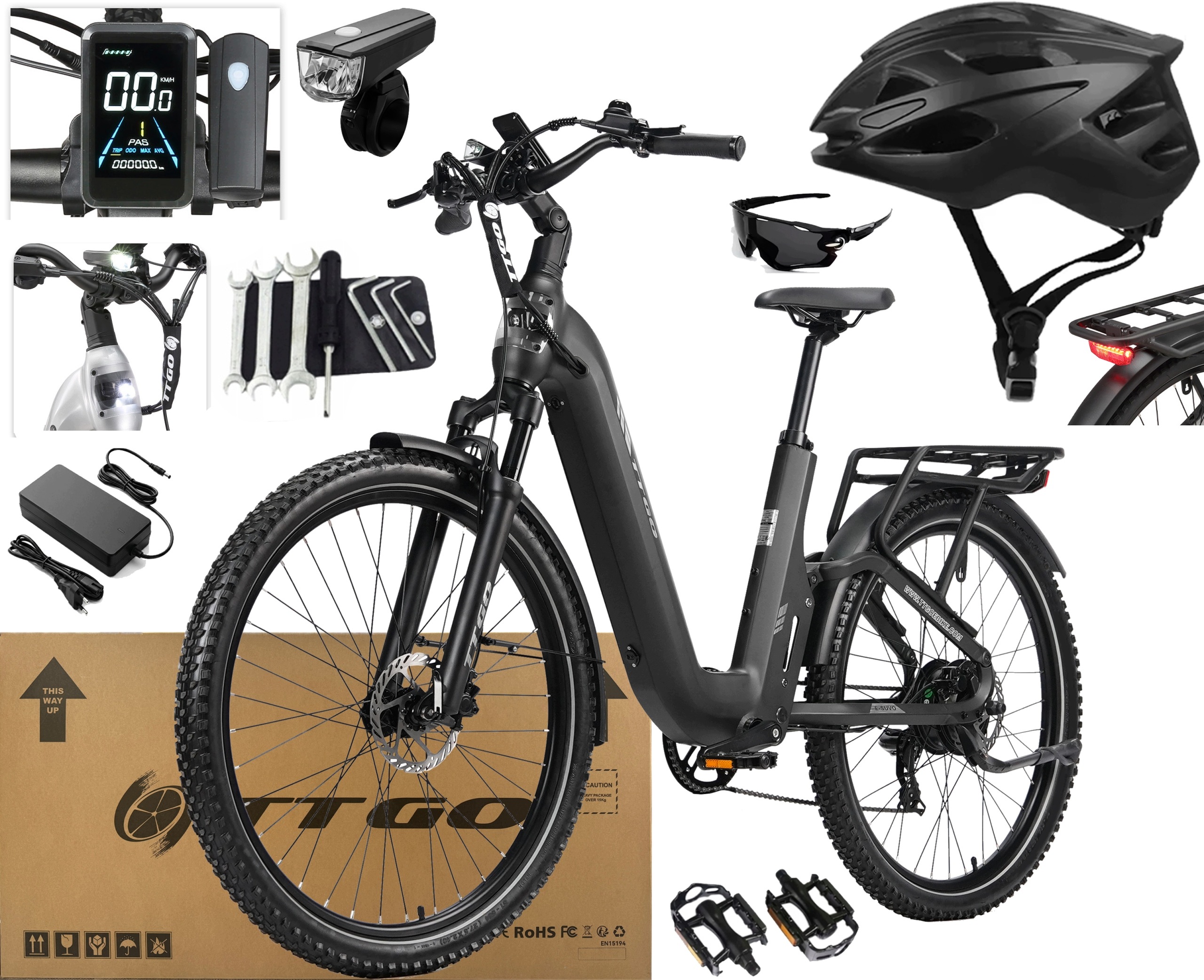 Ttgo E-suvo Elektrokolo 250W 70NM 25KM/H 48V 15Ah 120KM Dárky