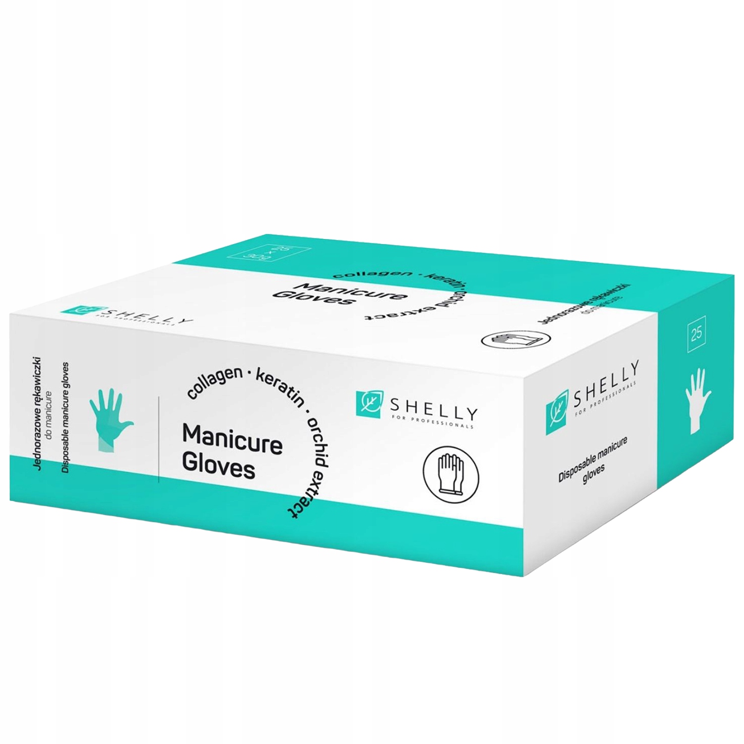Maska na ruce na manikúru Shelly, sada 25 ks jednorázových rukavic