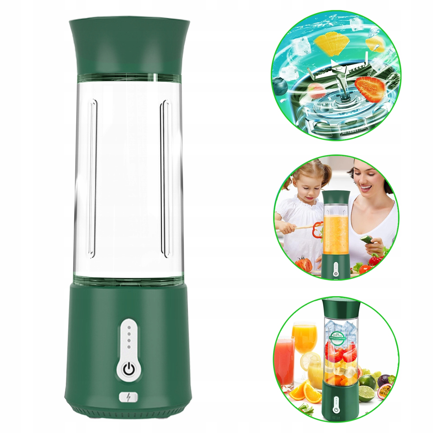 PrzenośNy Bezprzewodowy Blender Stalowy – Do SokóW, Smoothie I Milkshake