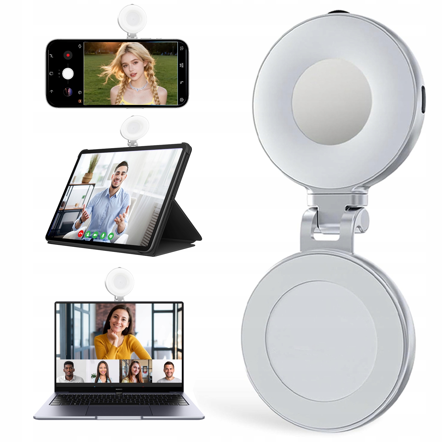 Svítilna Pro Selfie, 3 Režimy Světla Pro Telefon A Nahrávání