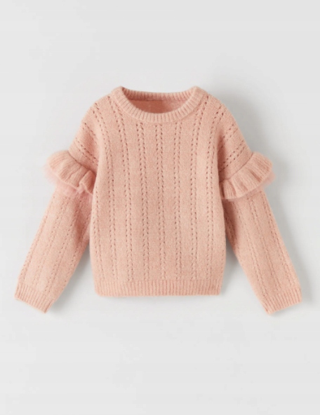 ZARA KIDS SWETER RÓŻOWY KLASYCZNY PROSTY 80 1HAP