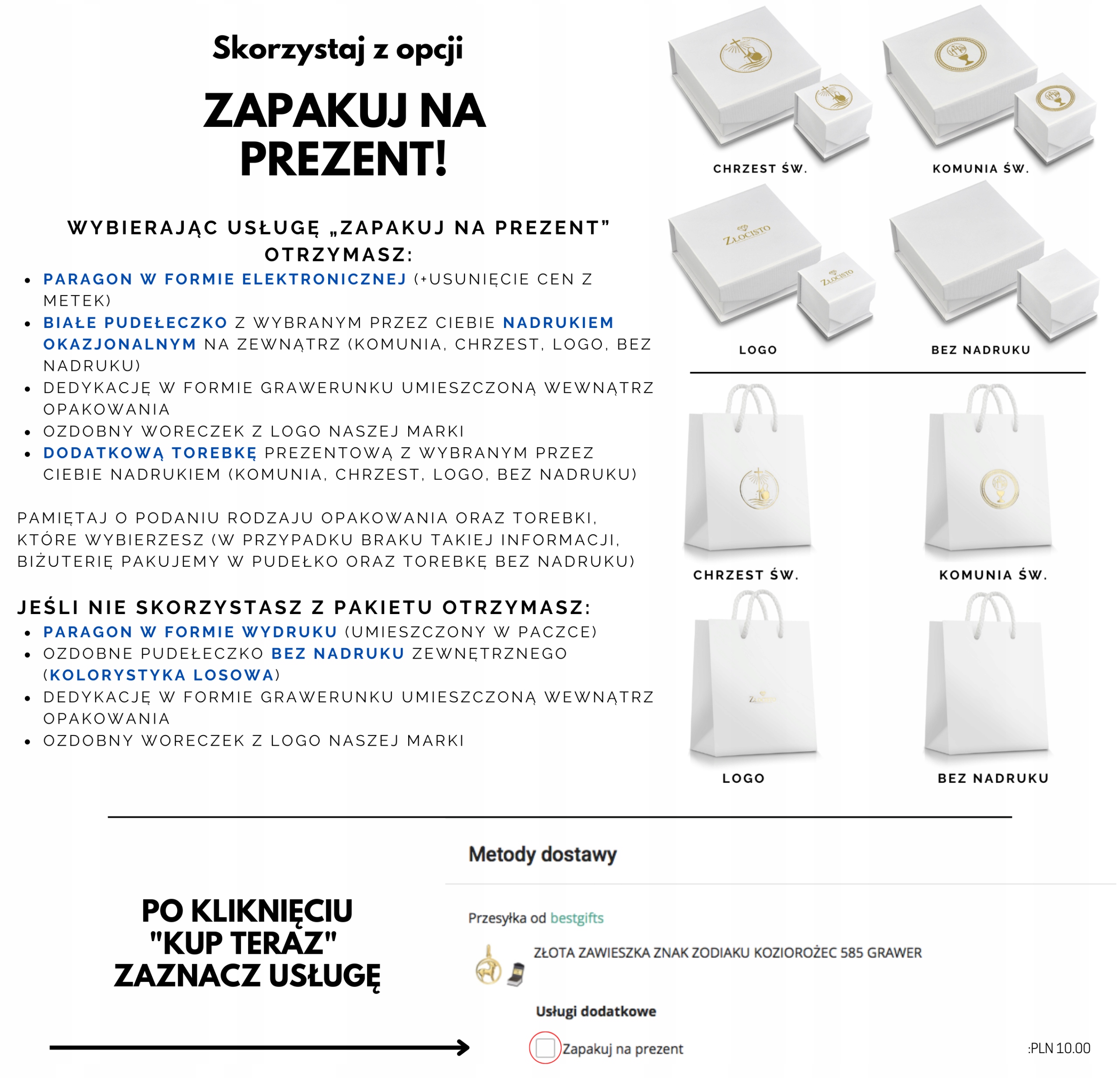 ZŁOTY MEDALIK MATKA BOSKA 585 CHRZEST KOMUNIA Kolor dominujący złoty