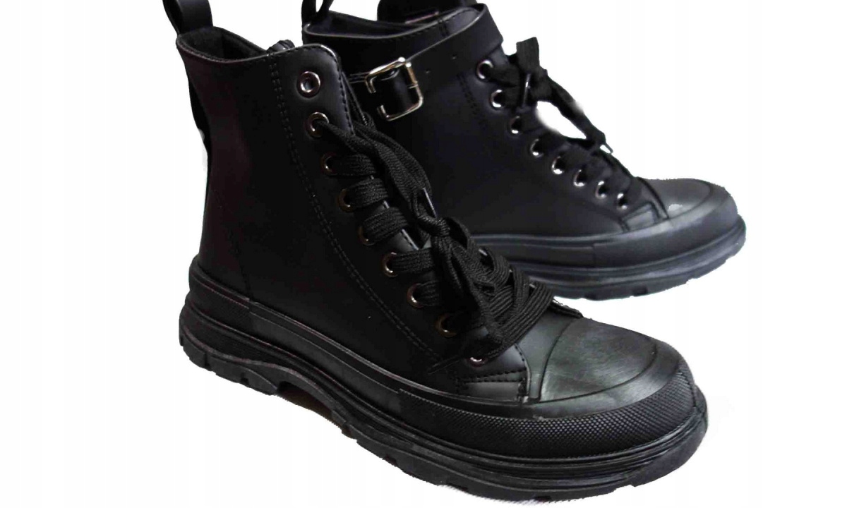 NOWOŚC trampki Młodzieżowe czarne traper 36 Marka inna