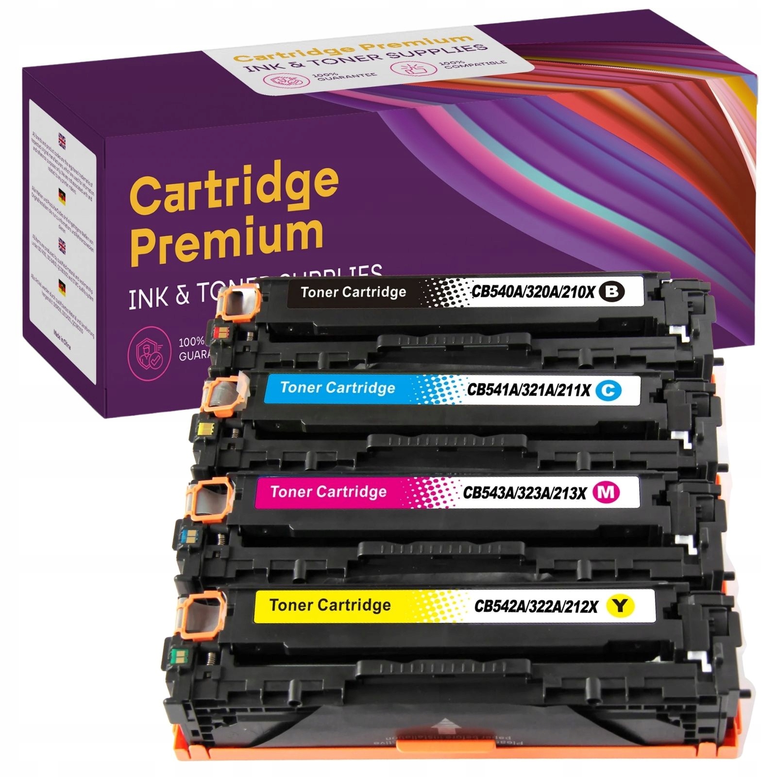 4x Toner Pro Hp CB540A CB541A CB542A CB543A CM1312 CP1525nw CM1415fnw