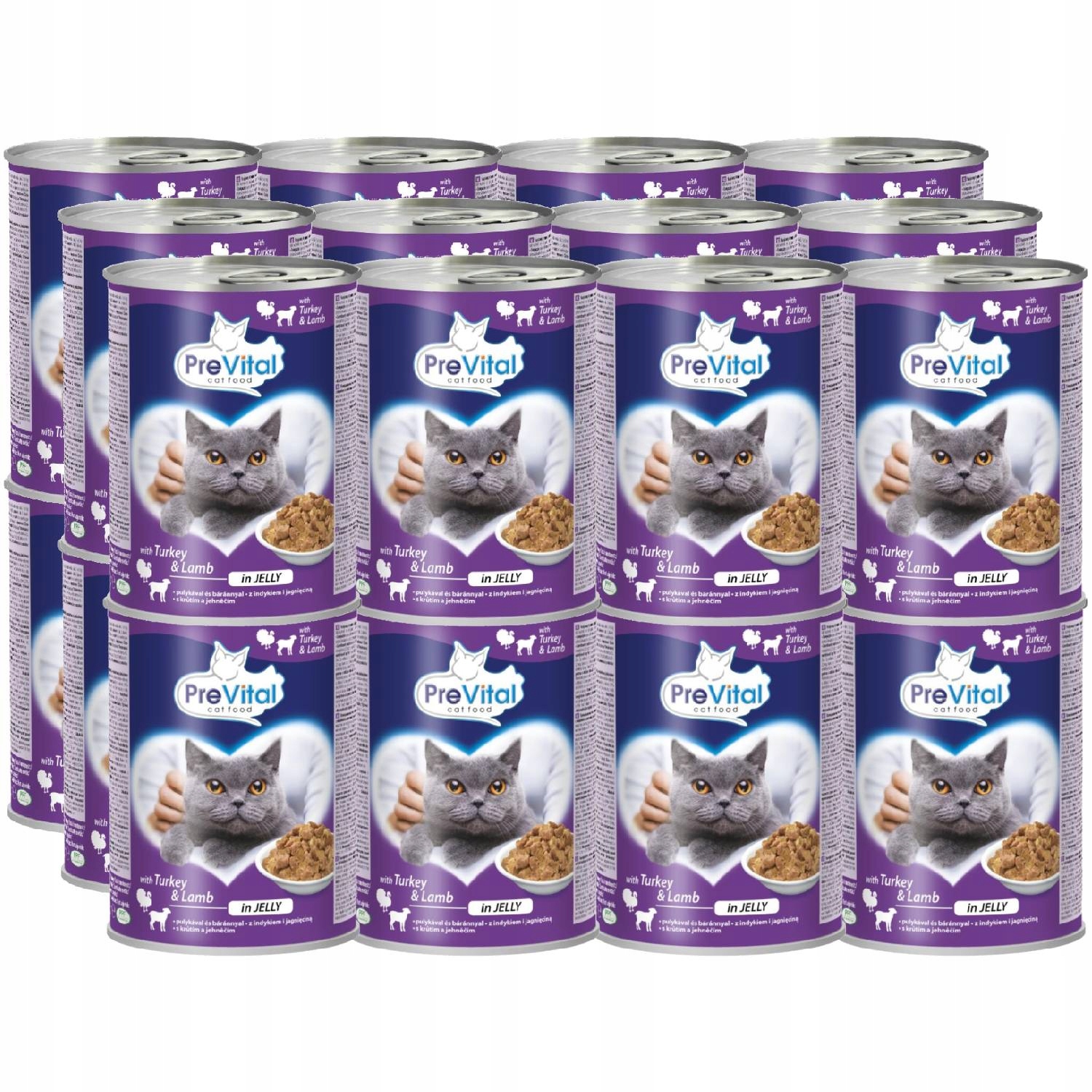 Levně Prevital Mokré Krmivo Pro Kočky 24X415G Jehněčí Krůta V Želé