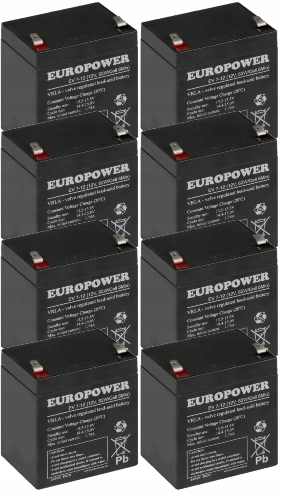 RBC36 RBC 36 #36 ZESTAW AKUMULATORÓW PAKIET BATERII DO UPS APC 8x EV 7-12