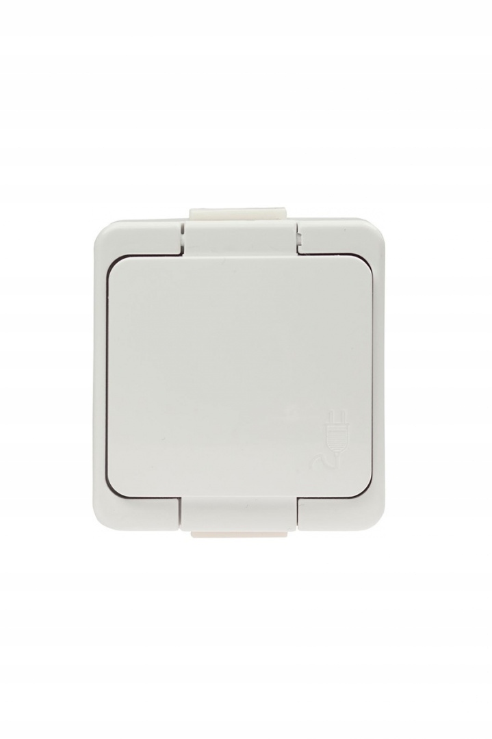 

Gniazdo pojedyncze hermetyczne natynkowe białe