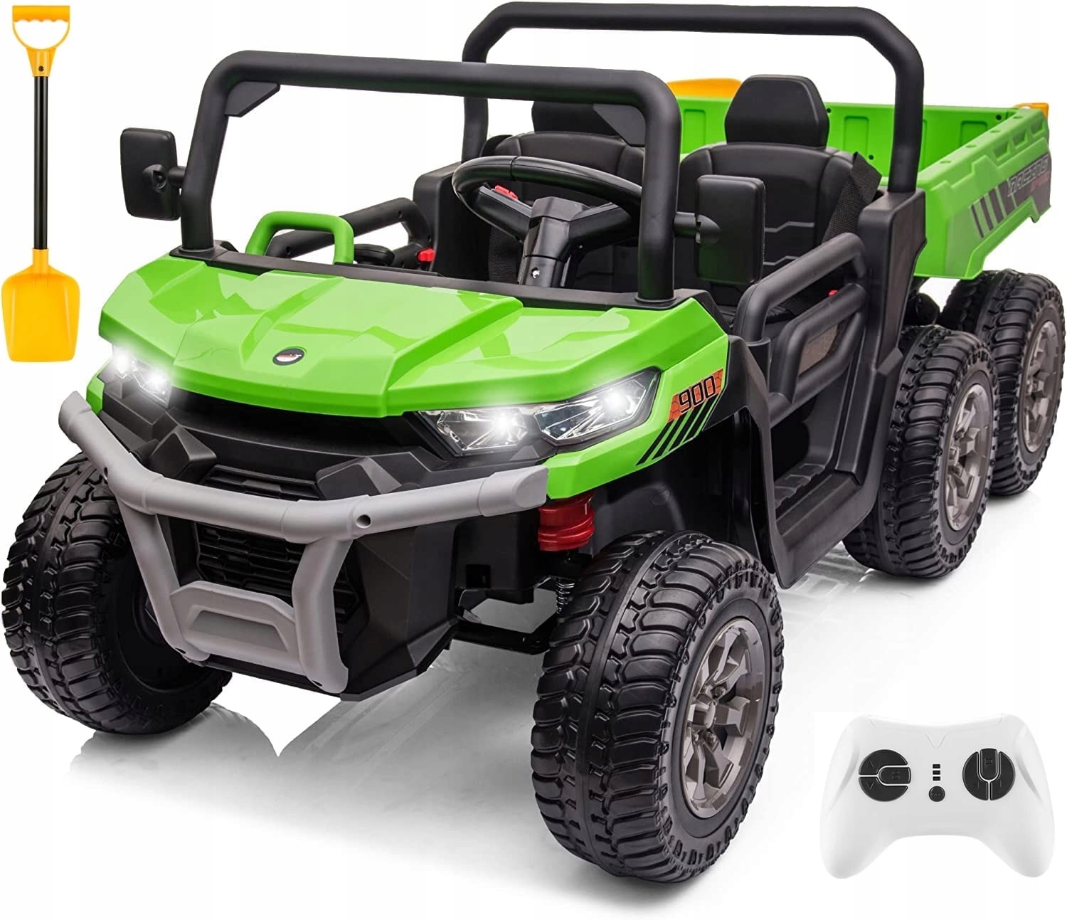 Jeep Farmer Truck Buggy 24V 4x4 Auto Na Akumulator Pilot Skóra Eva 2osobowy