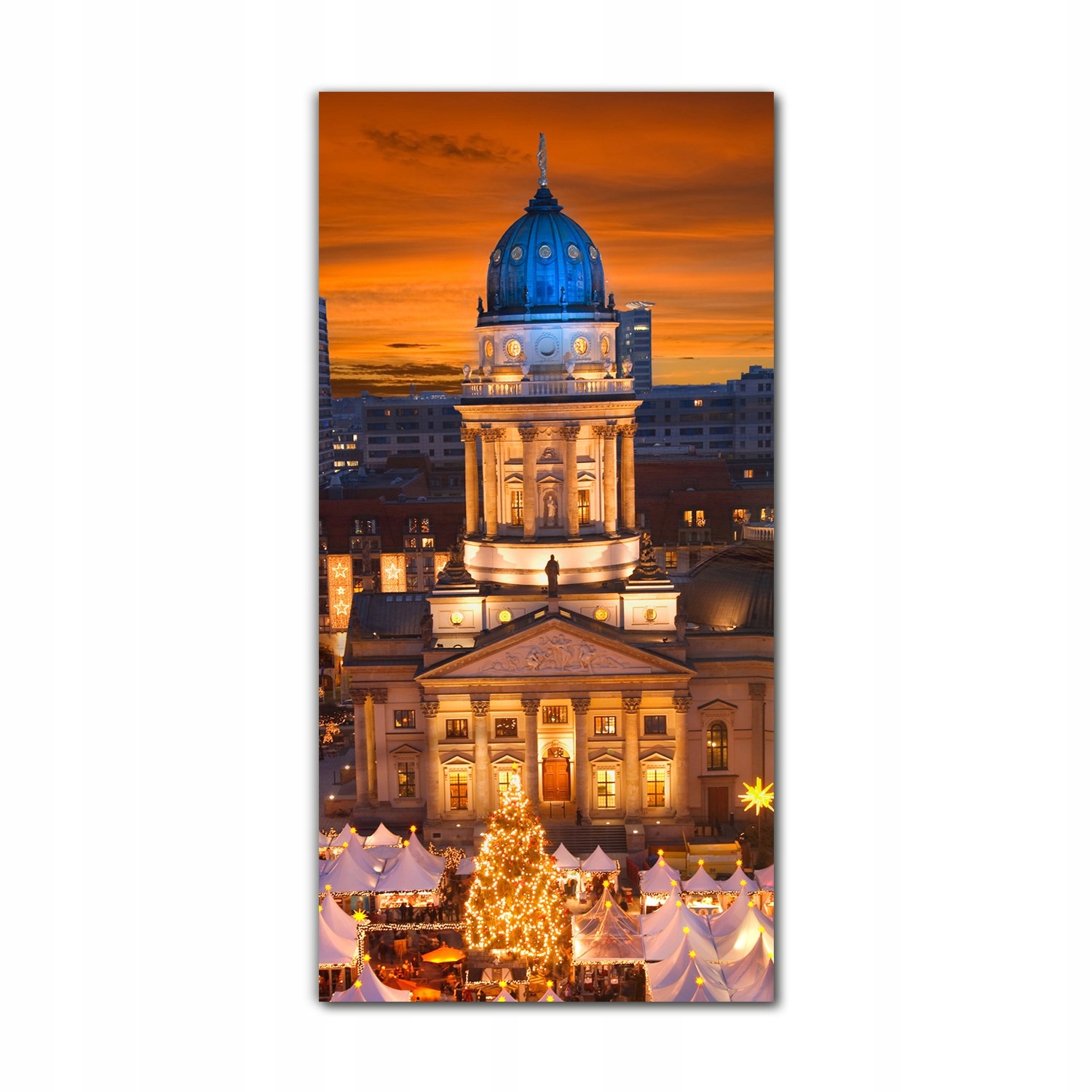 

Foto-obraz na szkle do kuchni 60x120 Zima kościół