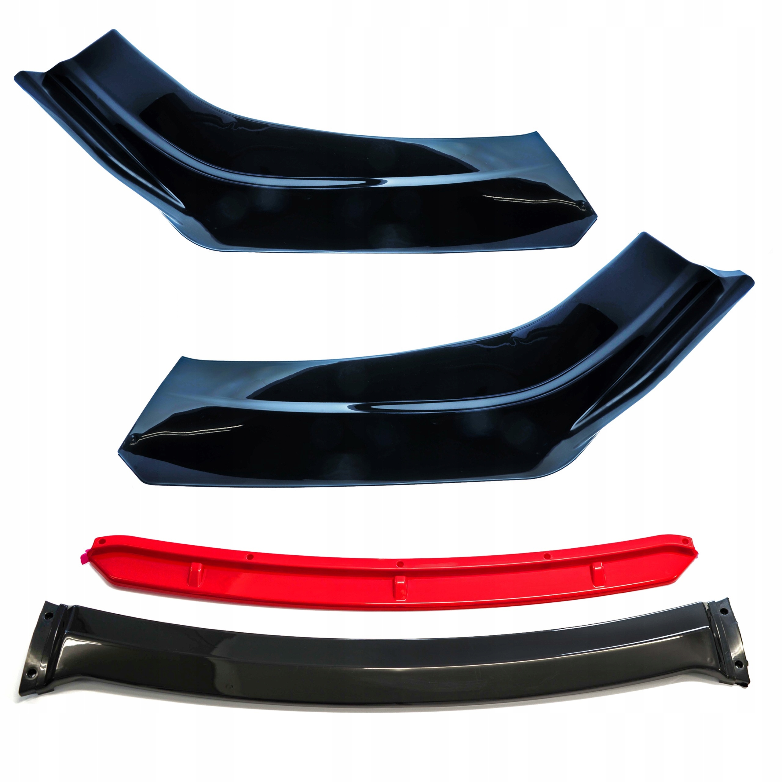 EPTUNING030 SPLITTER PRZEDNIEGO ZDERZAKA DO SAMOCHODU - CZARNY POŁYSK + CZE