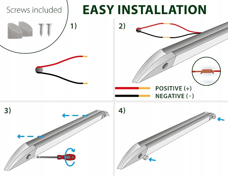 LAMPKA LED OŚWIETLENIE NAD DRZWI POD MARKIZĘ 12 V Marka Brunner