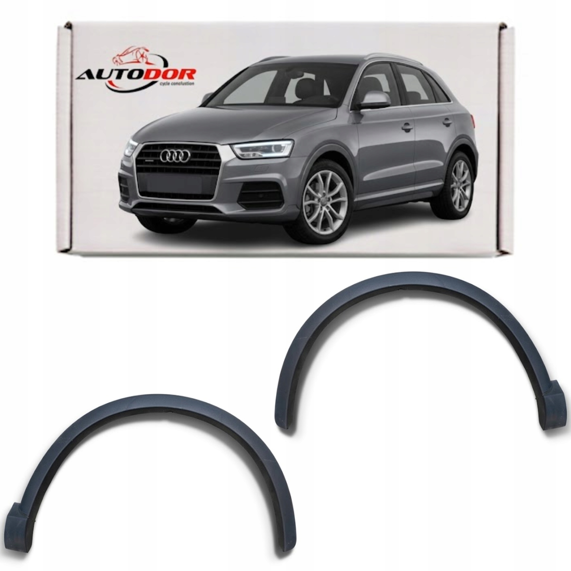 Audi Q3 8U 2011-2018 Lišty Krytky Předních Blatníků Levá Pravá Sada