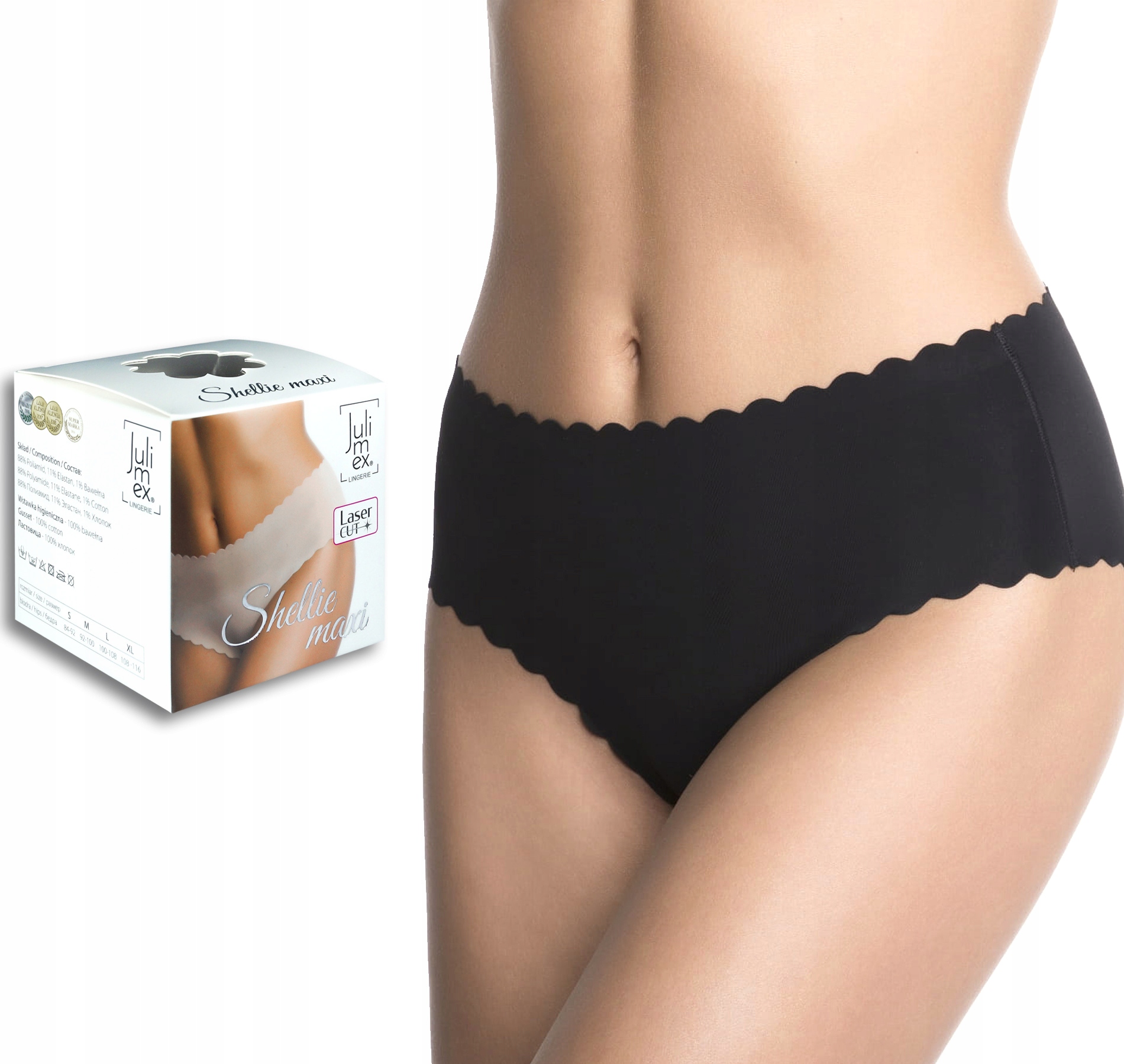 Kalhotky Julimex Shellie Maxi bezešvé lasercut L