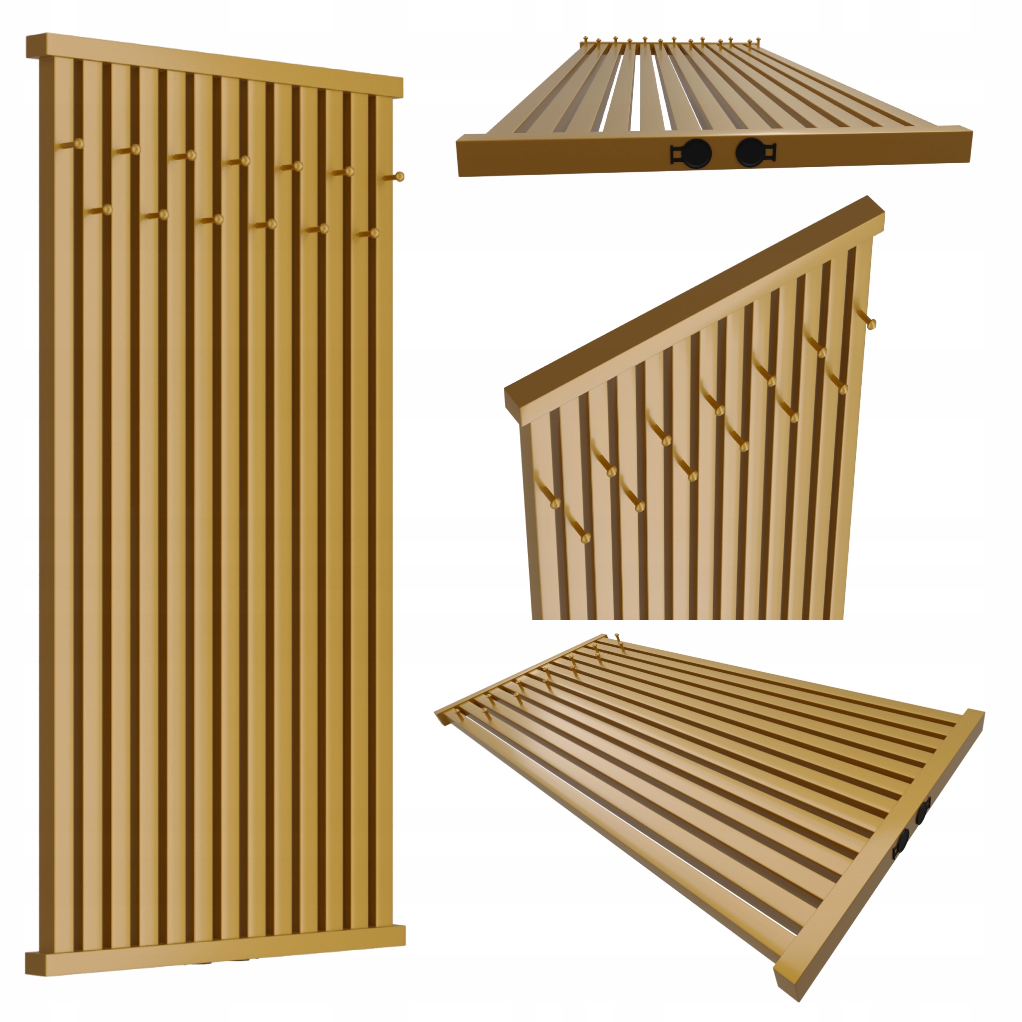 Dekorativní radiátor s věšáky Radiator Hook 180x61 Tmavý Antik