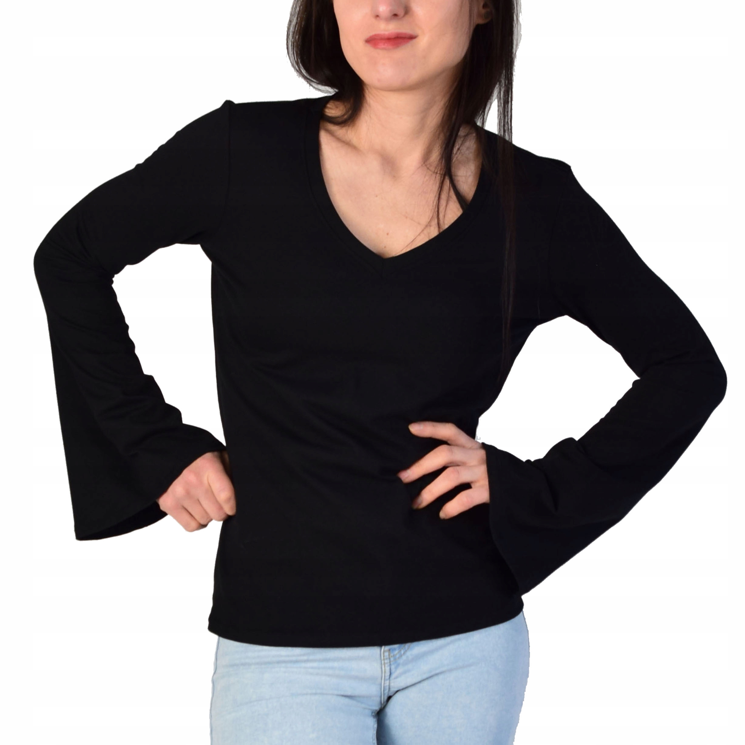 S Ivon bluzka bawełna singiel szeroki rękaw Polska collibri 1452