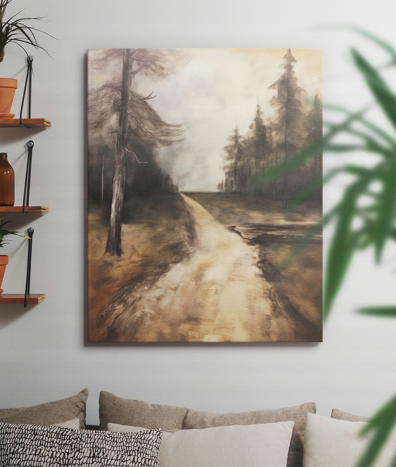 OBRAZ NA PŁÓTNIE OBRAZY NA ŚCIANĘ DO SALONU PUSZCZA LAS GAJ *wiele wzorów Format pionowy