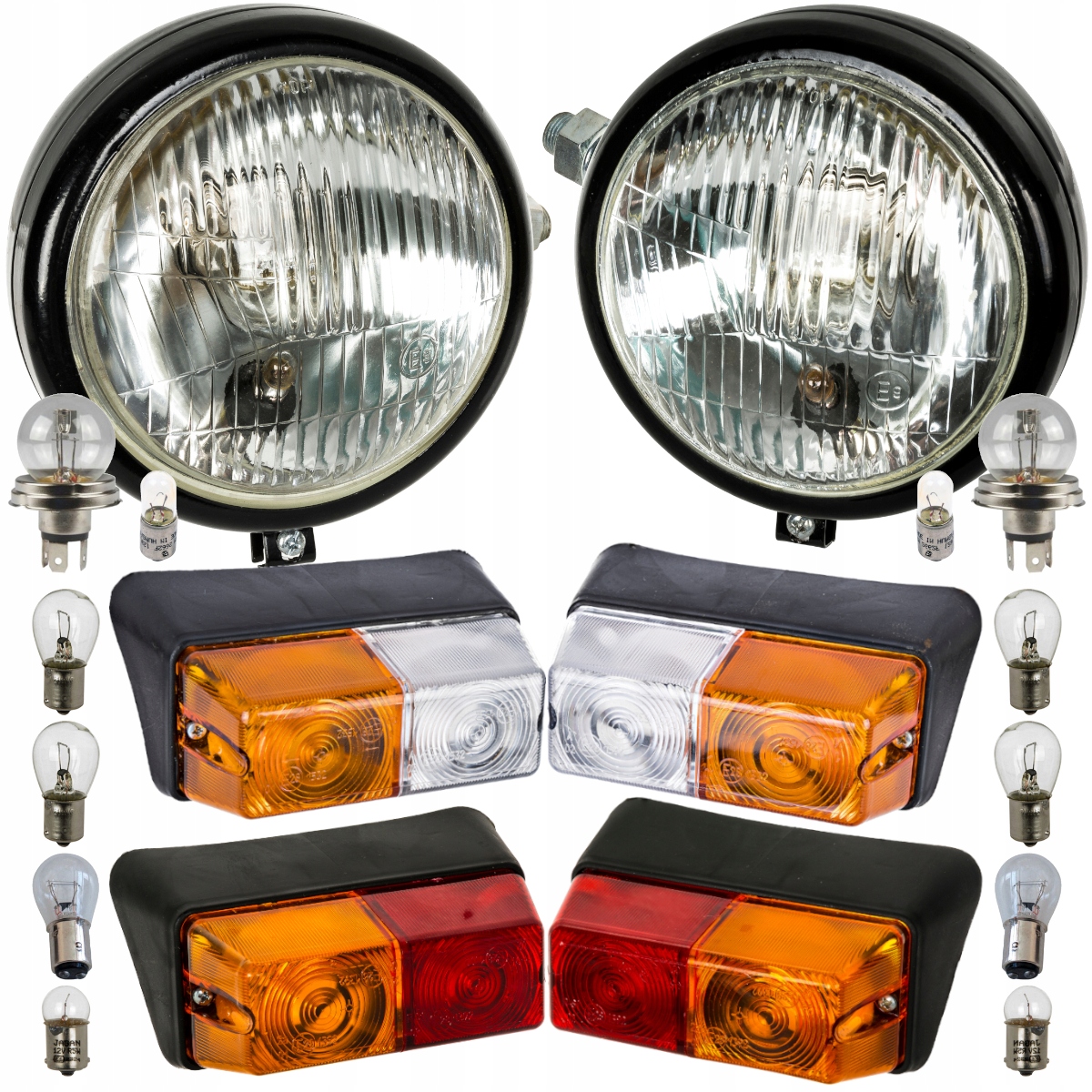 T-25 Vladimirec T25 Lampy Sada Světlometů Přední Zadní Strana Boční Strany Žárovky