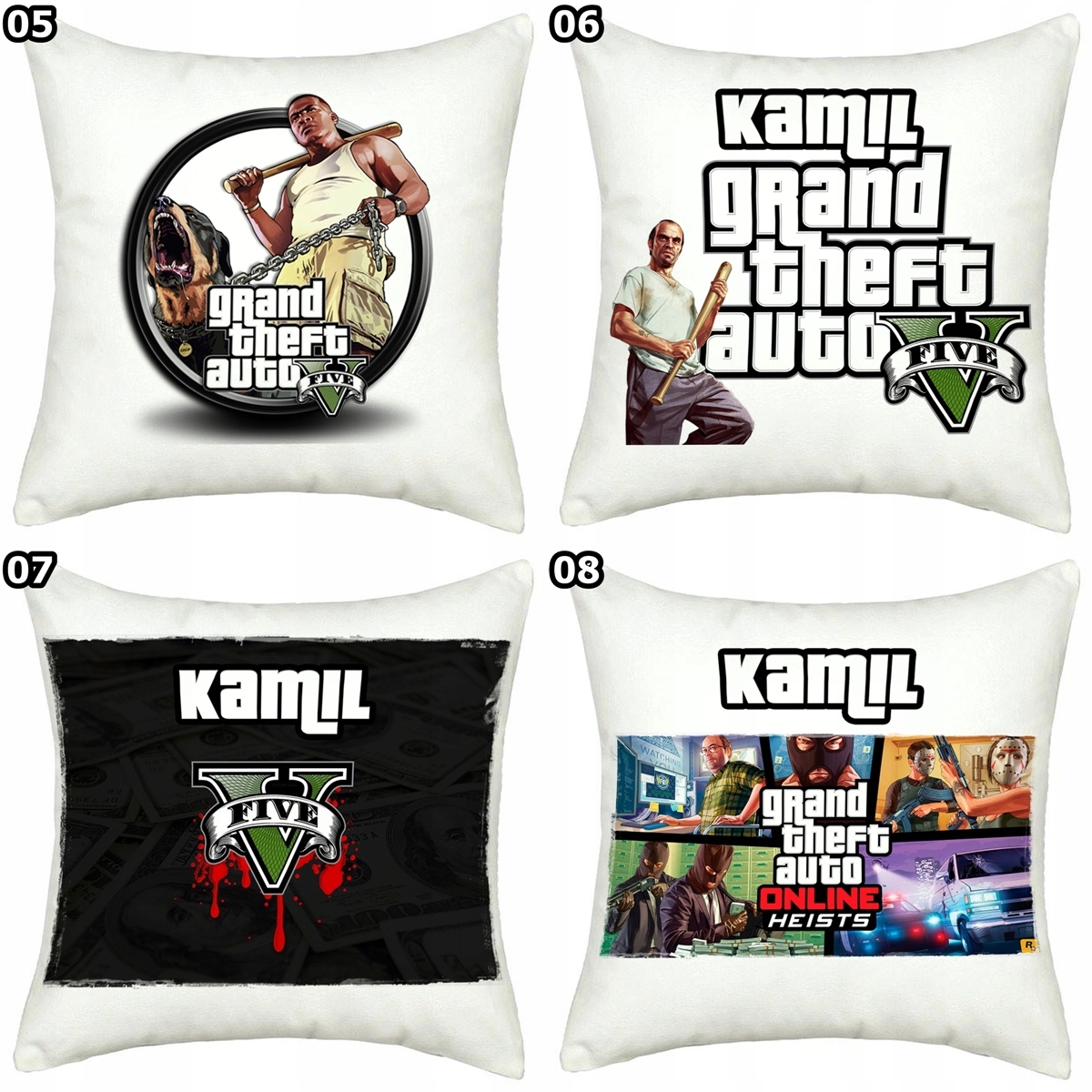 PODUSZKA GTA GRAND THEFT AUTO + IMIĘ Marka Resolid
